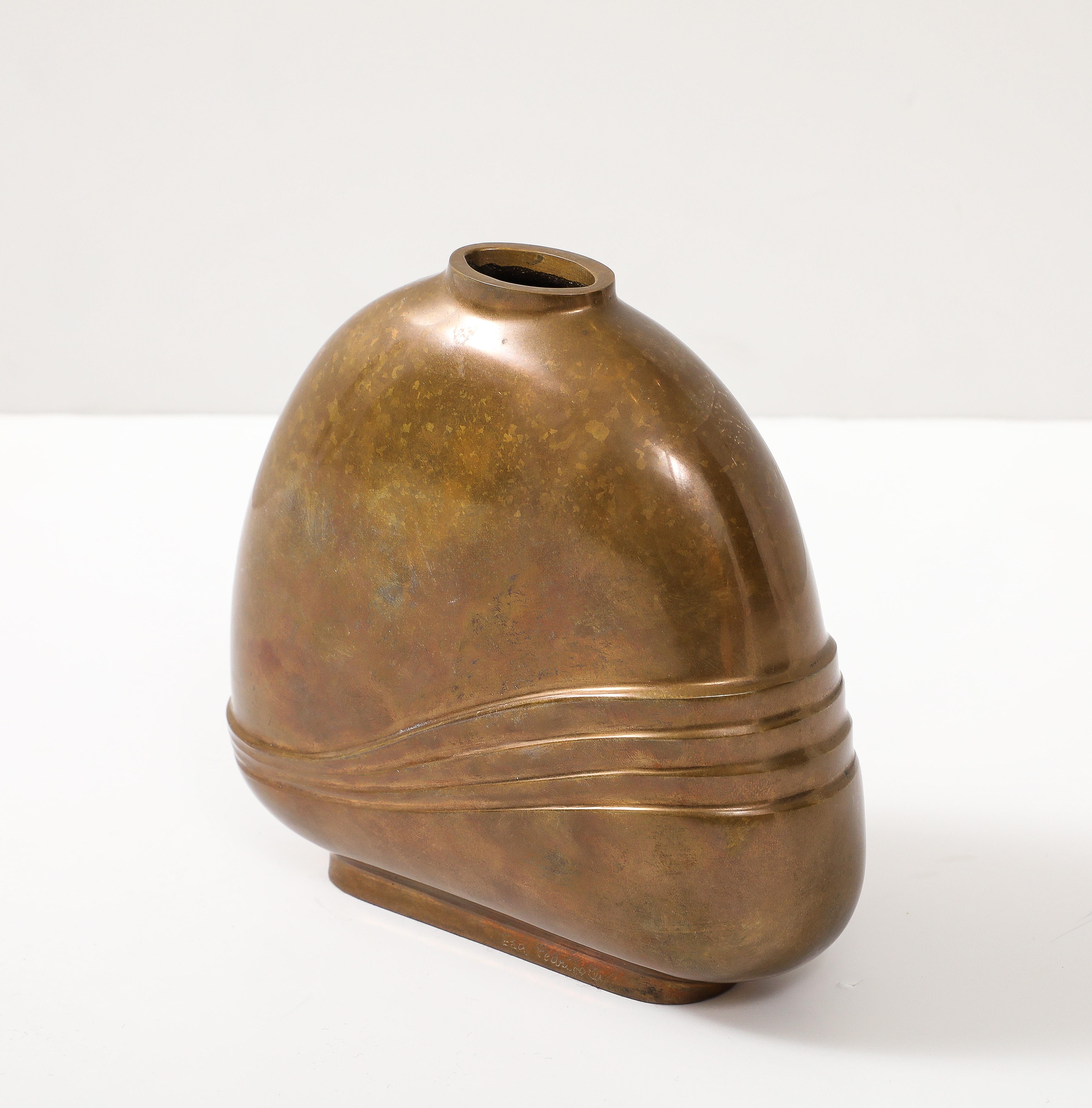 Mid-Century degli anni '70  Vasi in bronzo di Esa Fedrigolli in vendita 2