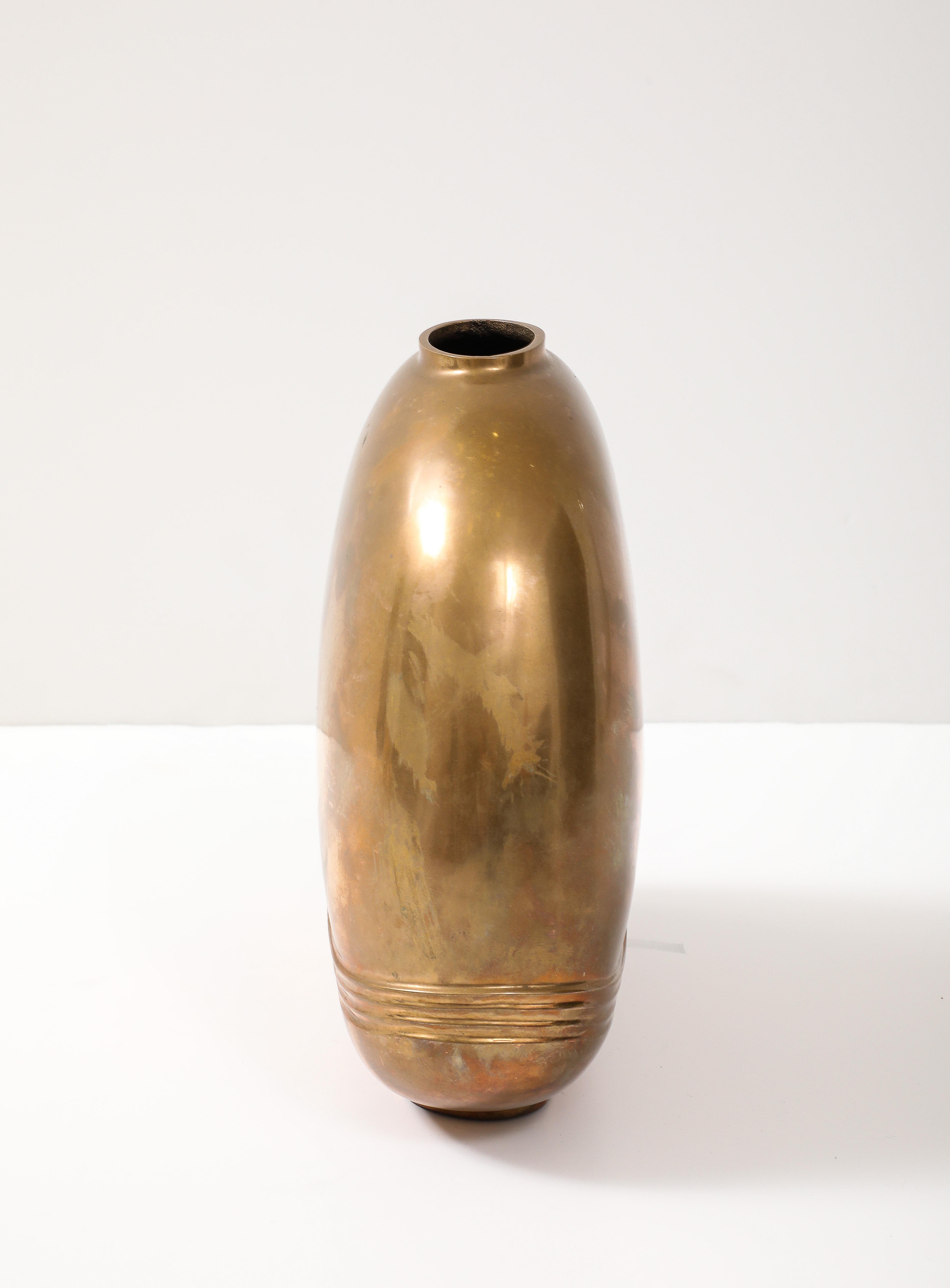 Bronzo Mid-Century degli anni '70  Vasi in bronzo di Esa Fedrigolli in vendita