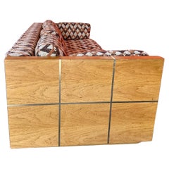 1970s Mid Century Cased Wood Bernhardt Flair Sofa