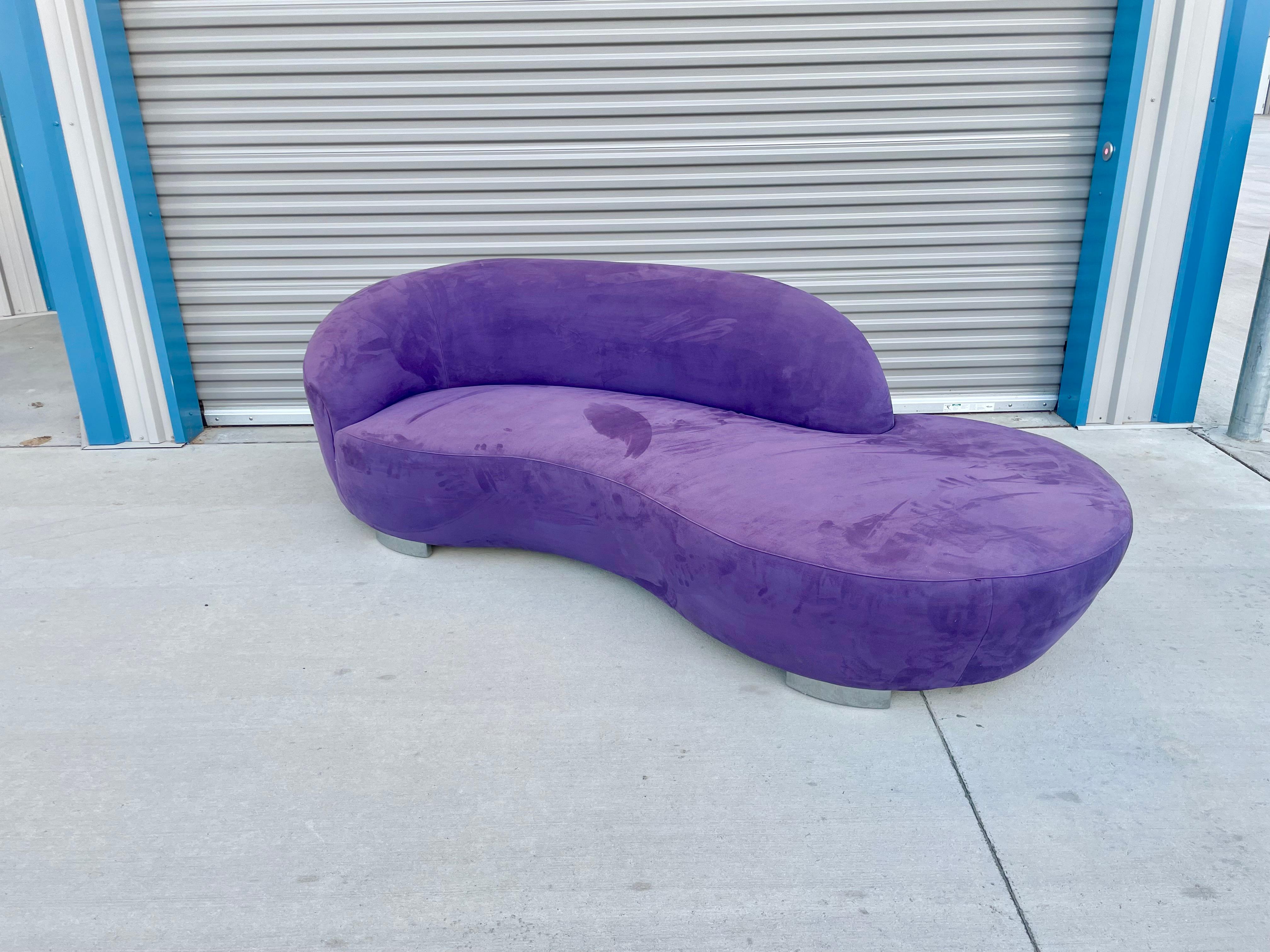 Sofá Nube Cromado Años 70 de Weiman Gamuza en venta