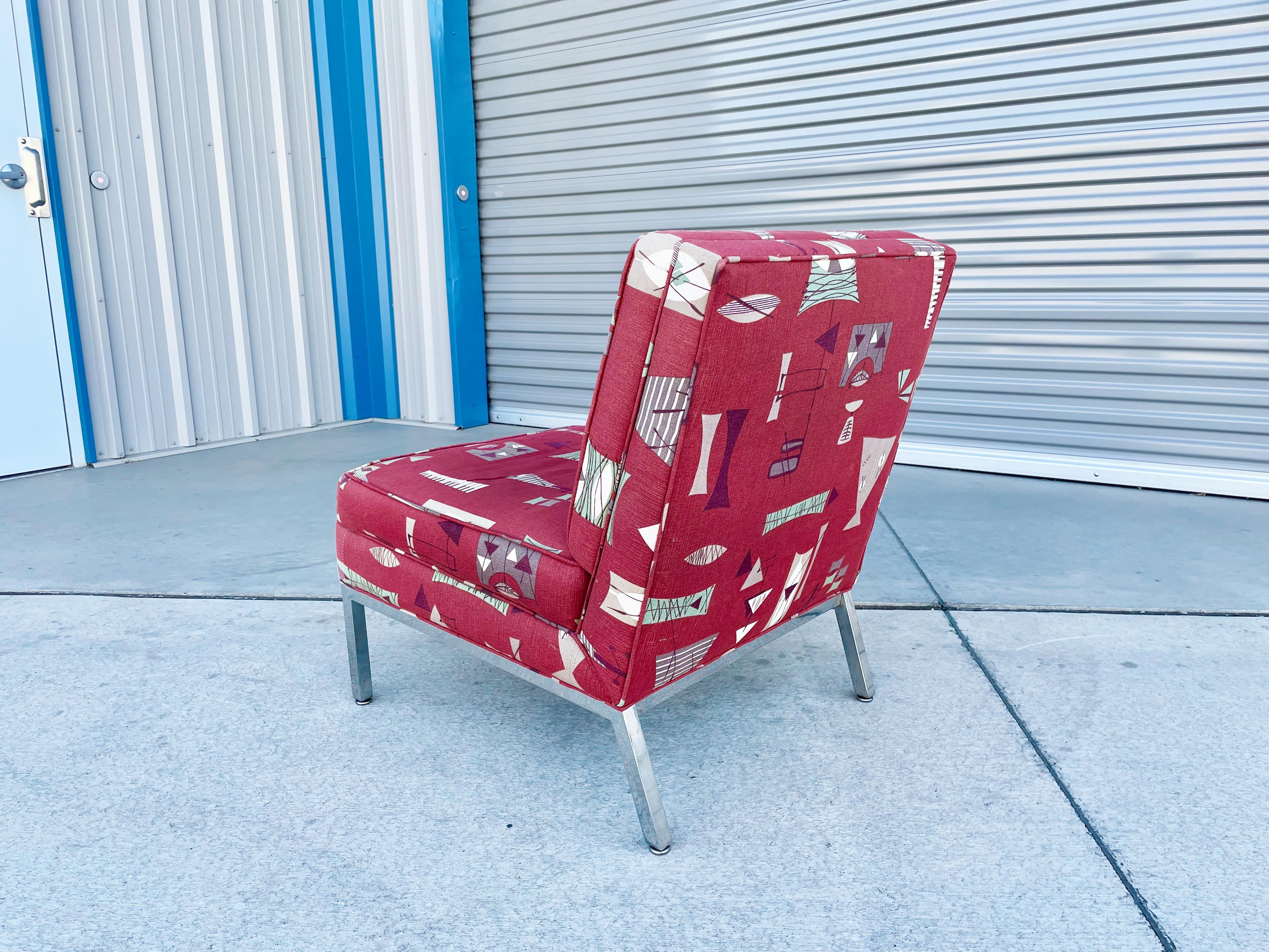 Sillas de salón cromadas de mediados de siglo de 1970 inspiradas en Florence Knoll en venta 6