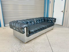 1970s Mid Century Chrome Sofa by Milo Baughman