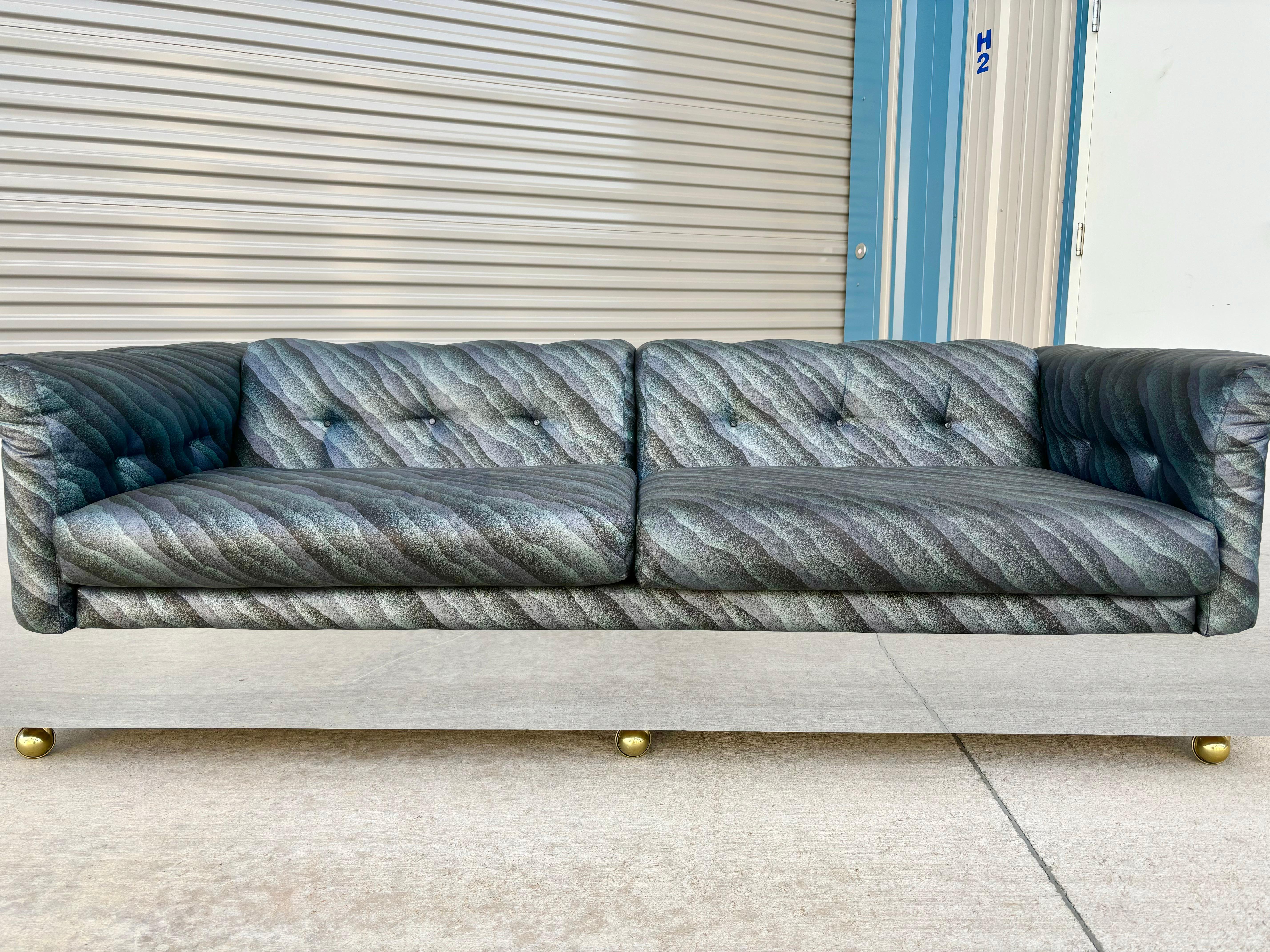 1970er Mid Century Chrome Sofa von Milo Baughman (Moderne der Mitte des Jahrhunderts) im Angebot