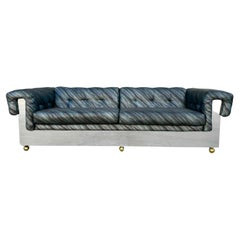 Vintage 1970s Mid Century Chrome Sofa by Milo Baughman