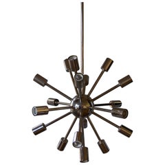 Vintage 1970s Mid-Century Chrome Sputnik Chandelier
