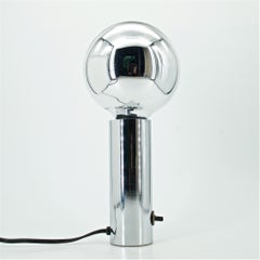 1970s Midcentury Chrome Tubular Soap Bubble Table Lamp Dimmable Postmodern