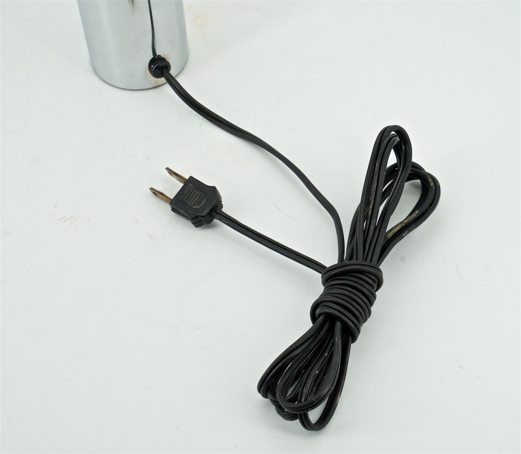 1970s Midcentury Chrome Tubular Soap Bubble Table Lamp Dimmable Postmodern In Good Condition In Hyattsville, MD