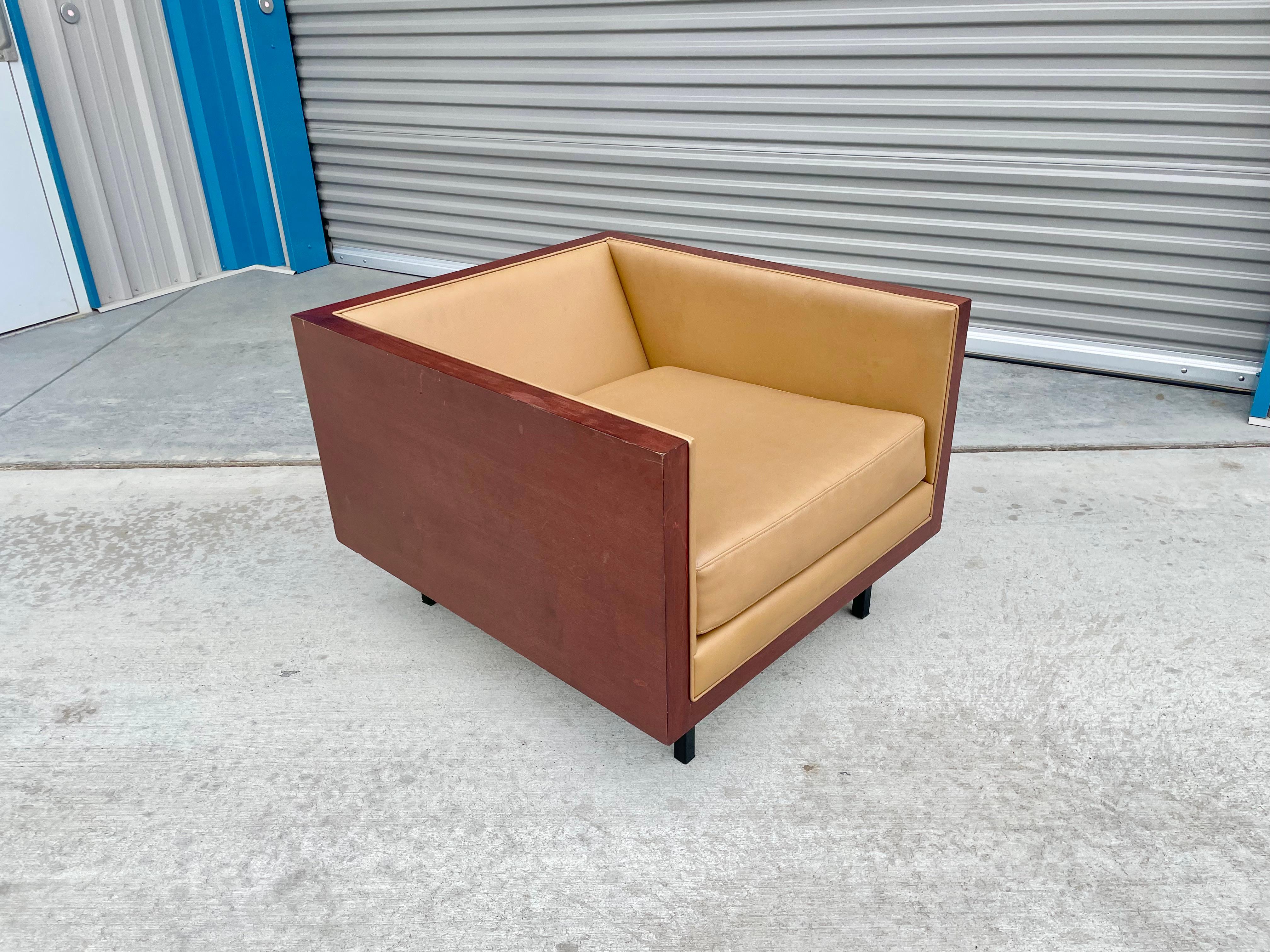 Sedie da salotto a cubo del metà del secolo scorso in stile Milo Baughman in vendita 4