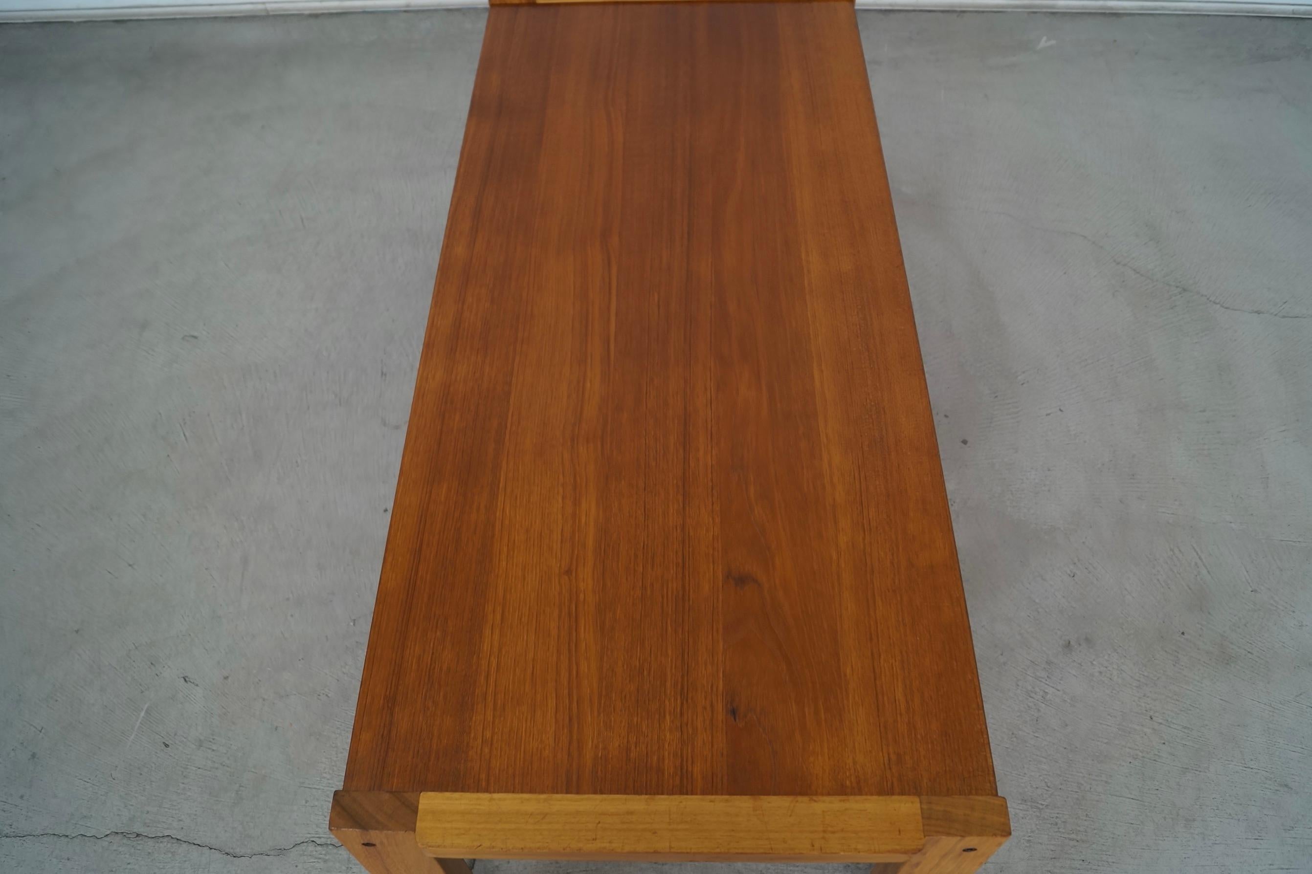 1970's Mid-Century Danish Modern Teak Coffee Table 7