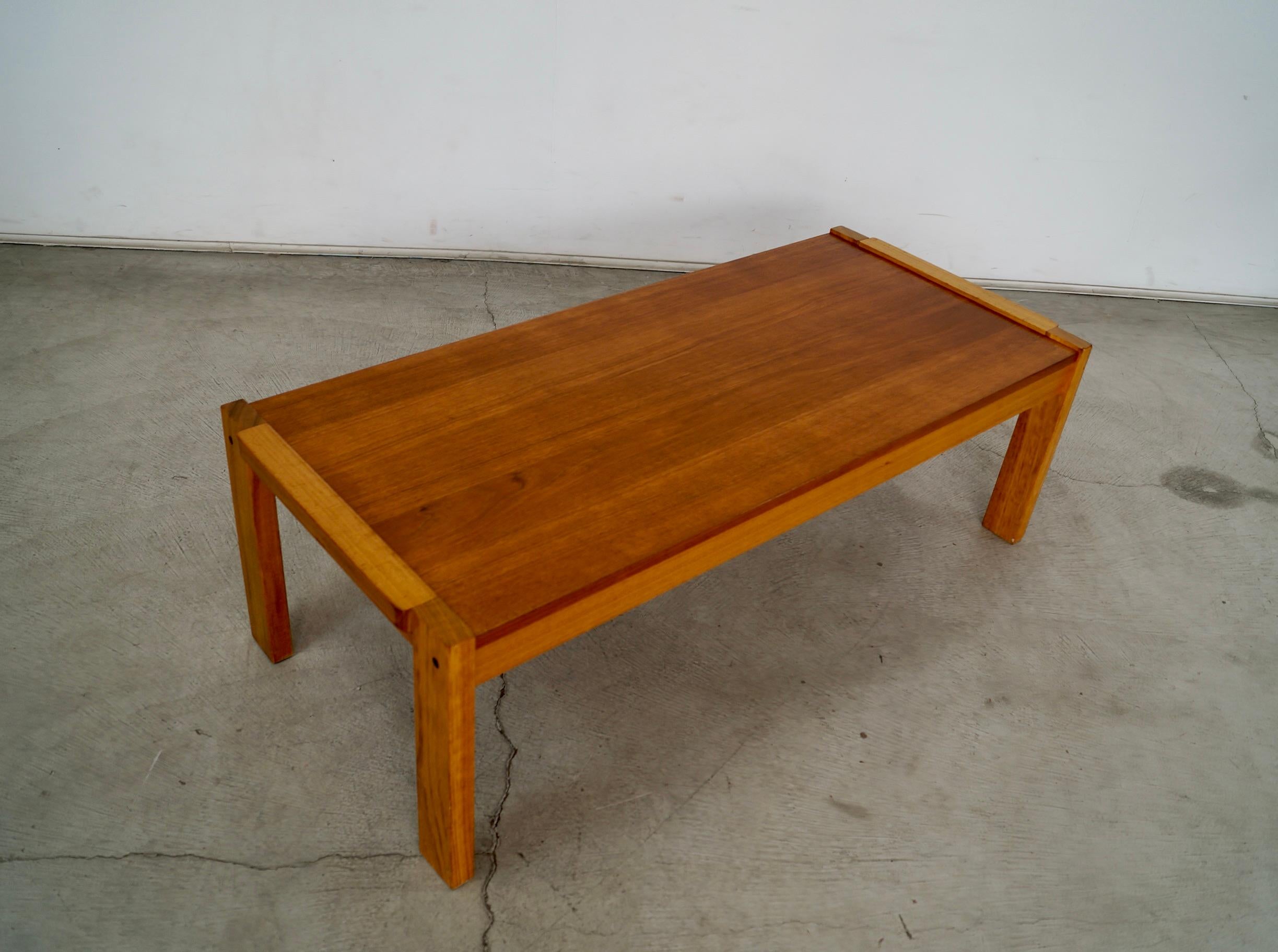 Late 20th Century 1970's Mid-Century Danish Modern Teak Coffee Table