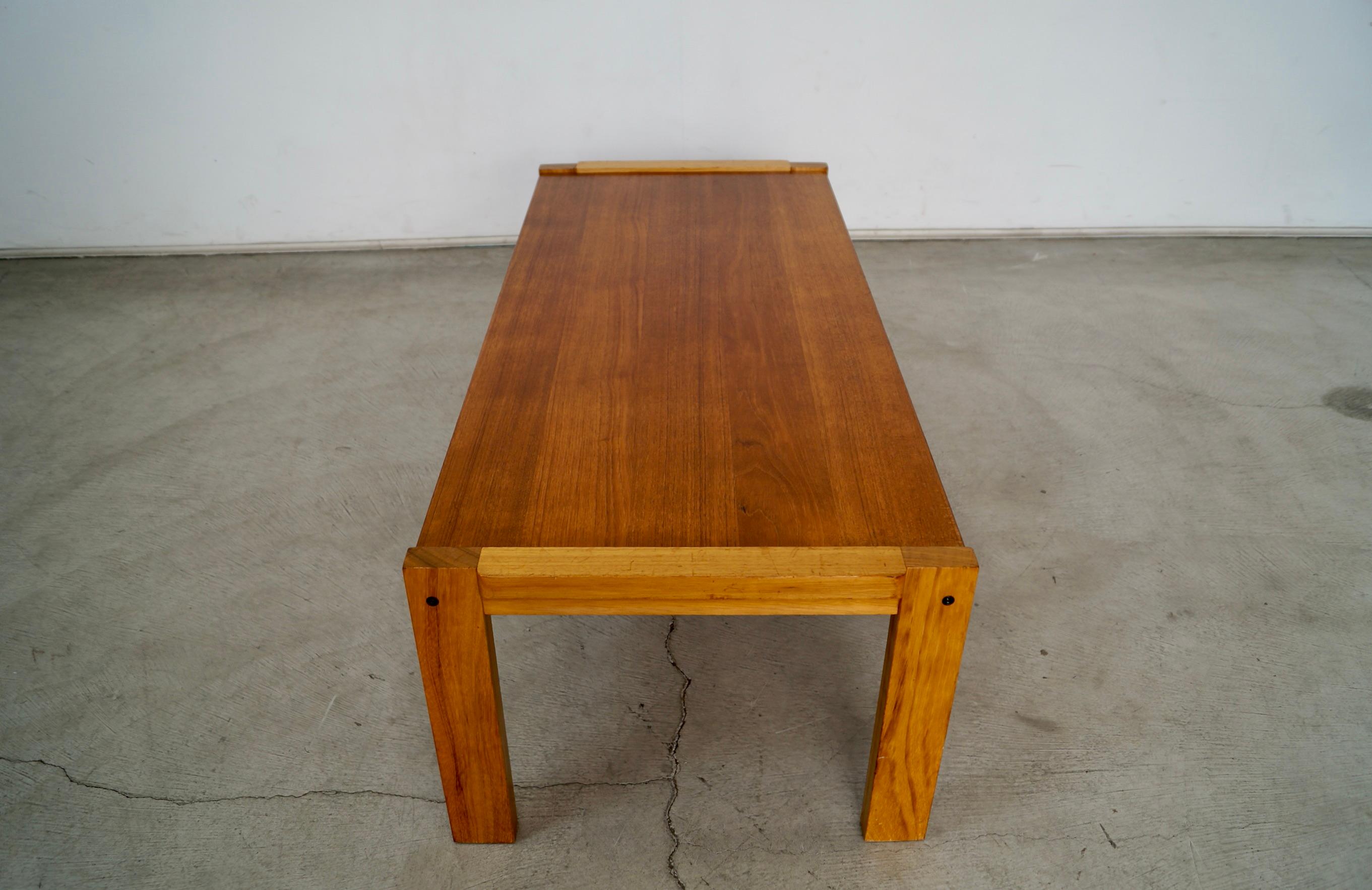1970's Mid-Century Danish Modern Teak Coffee Table 2