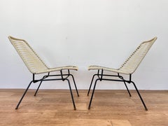 1970 Diseño de mediados de siglo Pareja de sillas laterales Spaghetti - Checoslovaquia
