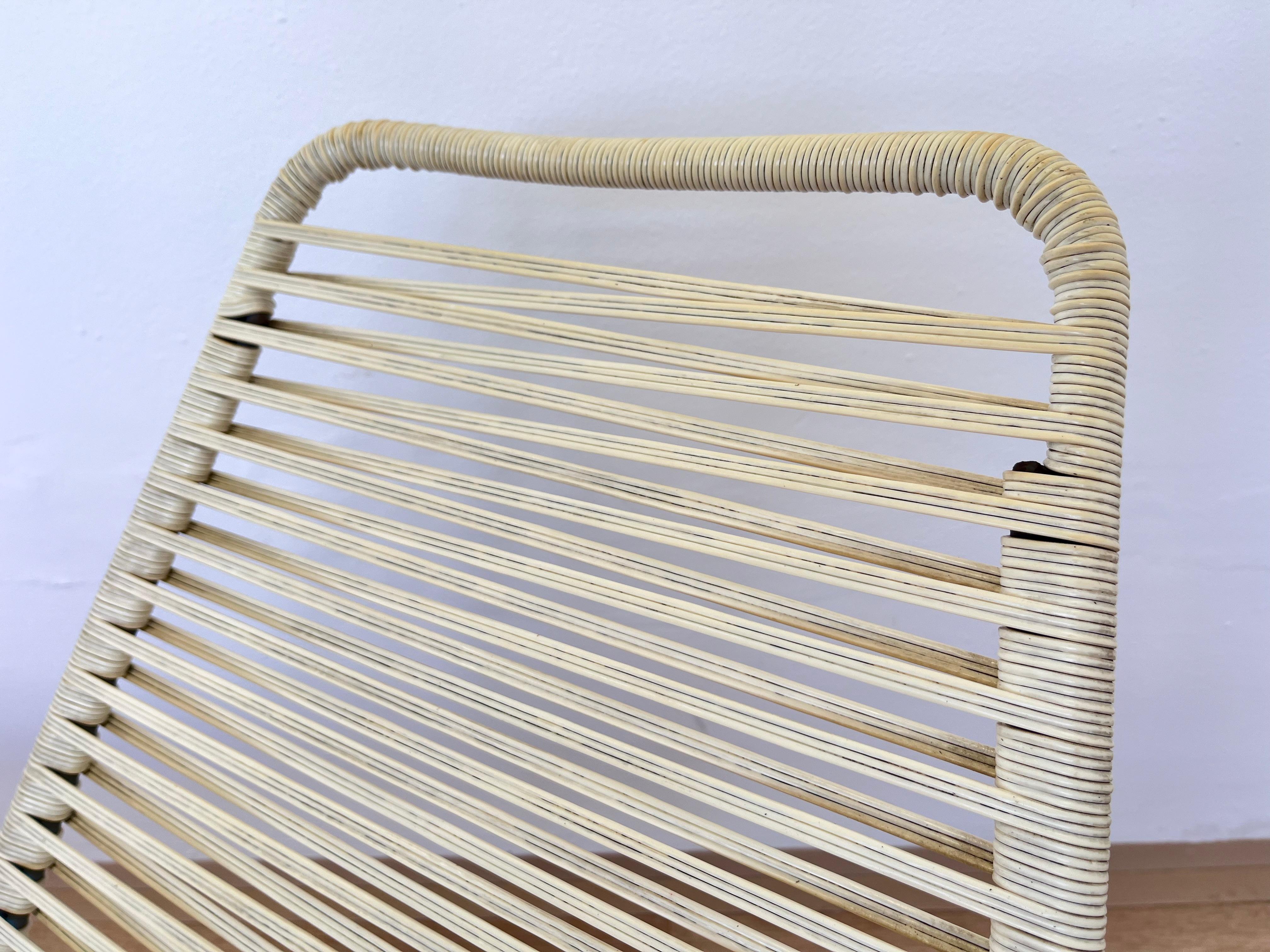 Plastic 1970s Mid century design Pair of Spaghetti Side Chairs - Czechoslovakia For Sale