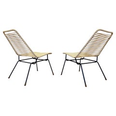 1970s Mid century design Pair of Spaghetti Side Chairs - Czechoslovakia