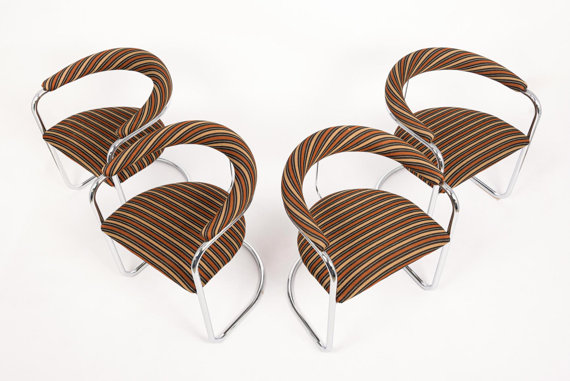 Mid-Century Modern Chaises de salle à manger du milieu des années 1970 par Anton Lorenz pour Thonet en vente