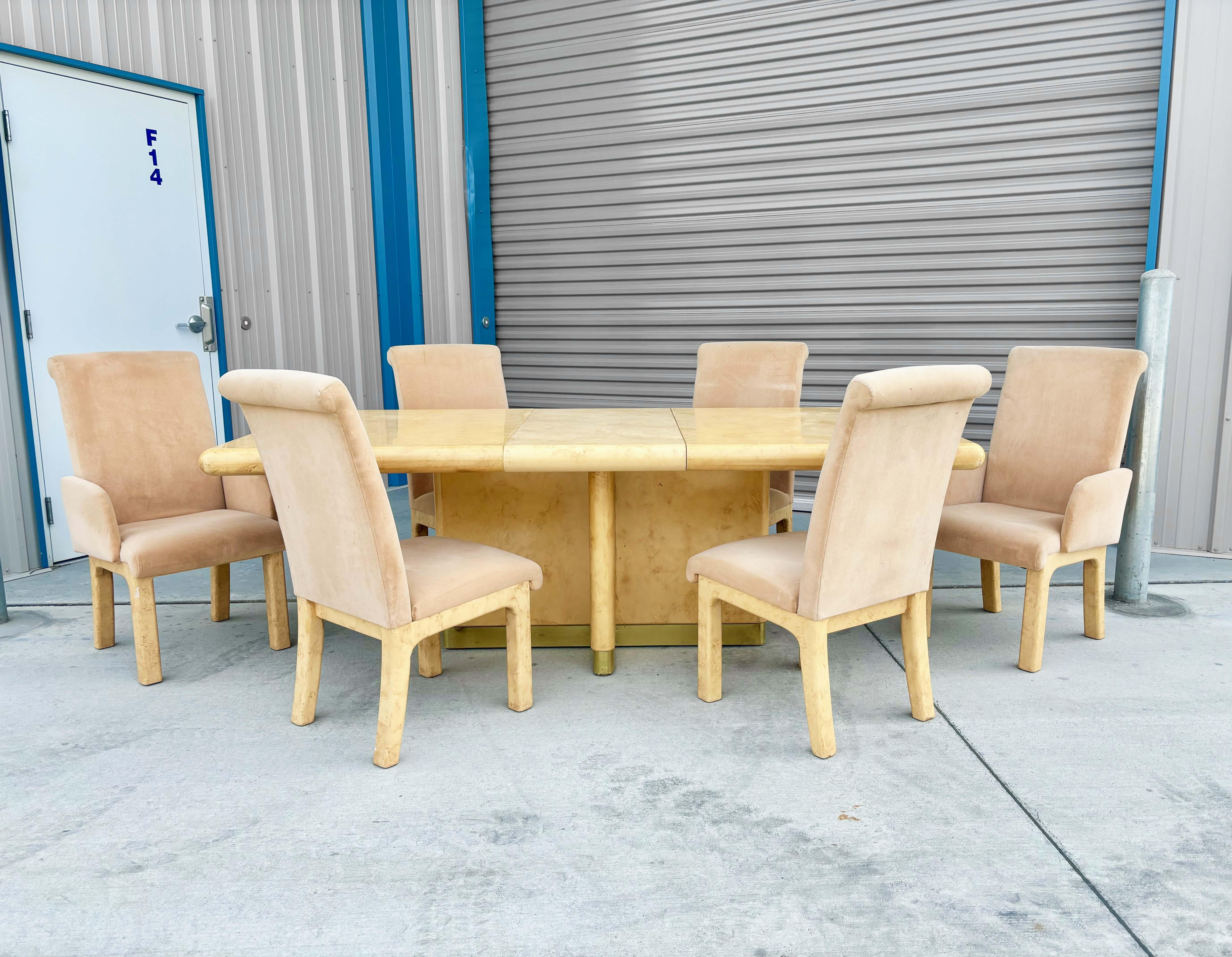 1970er Jahre Mid Century Esszimmer Set von 7 (Moderne der Mitte des Jahrhunderts) im Angebot