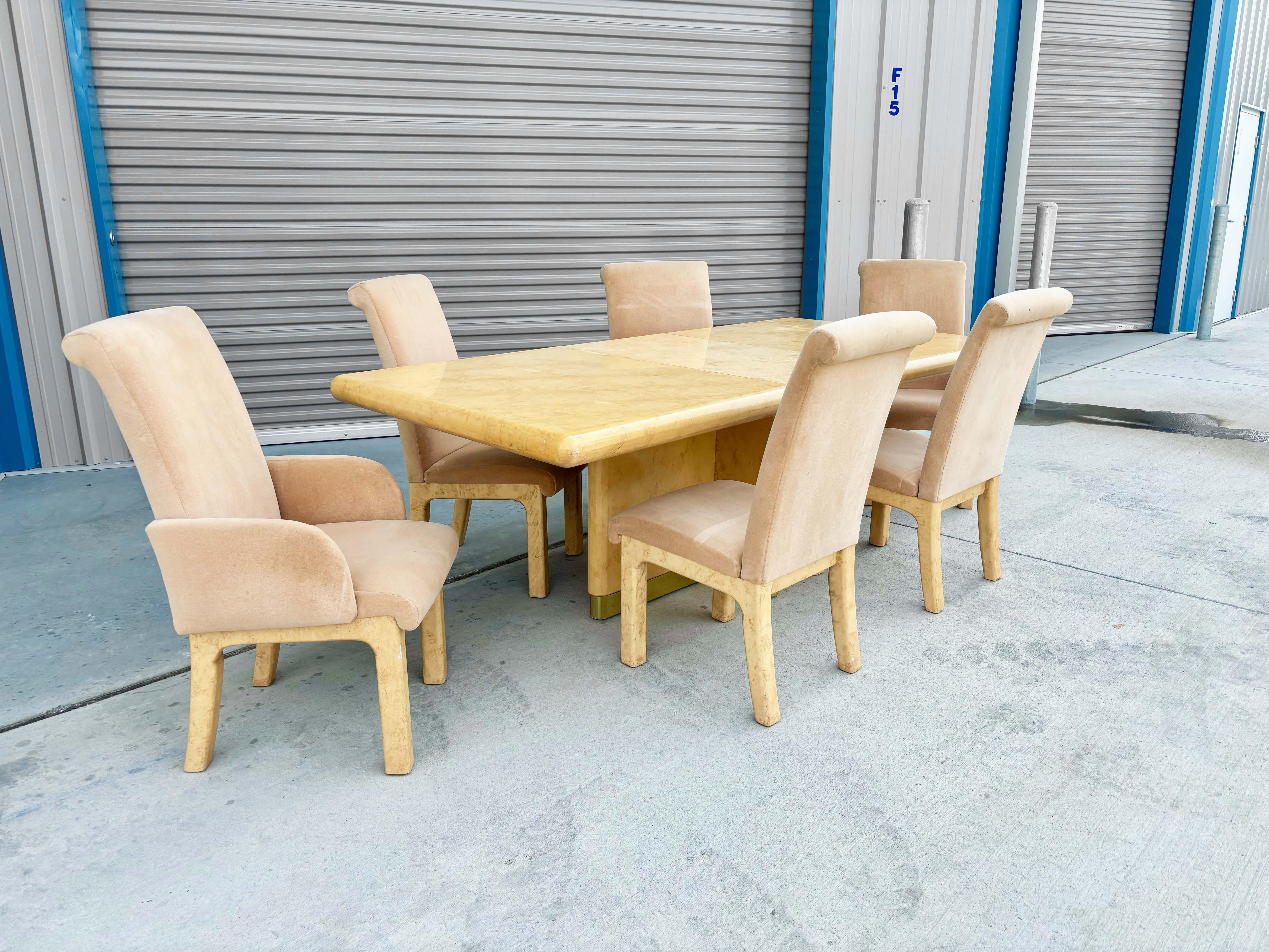 1970er Jahre Mid Century Esszimmer Set von 7 (amerikanisch) im Angebot