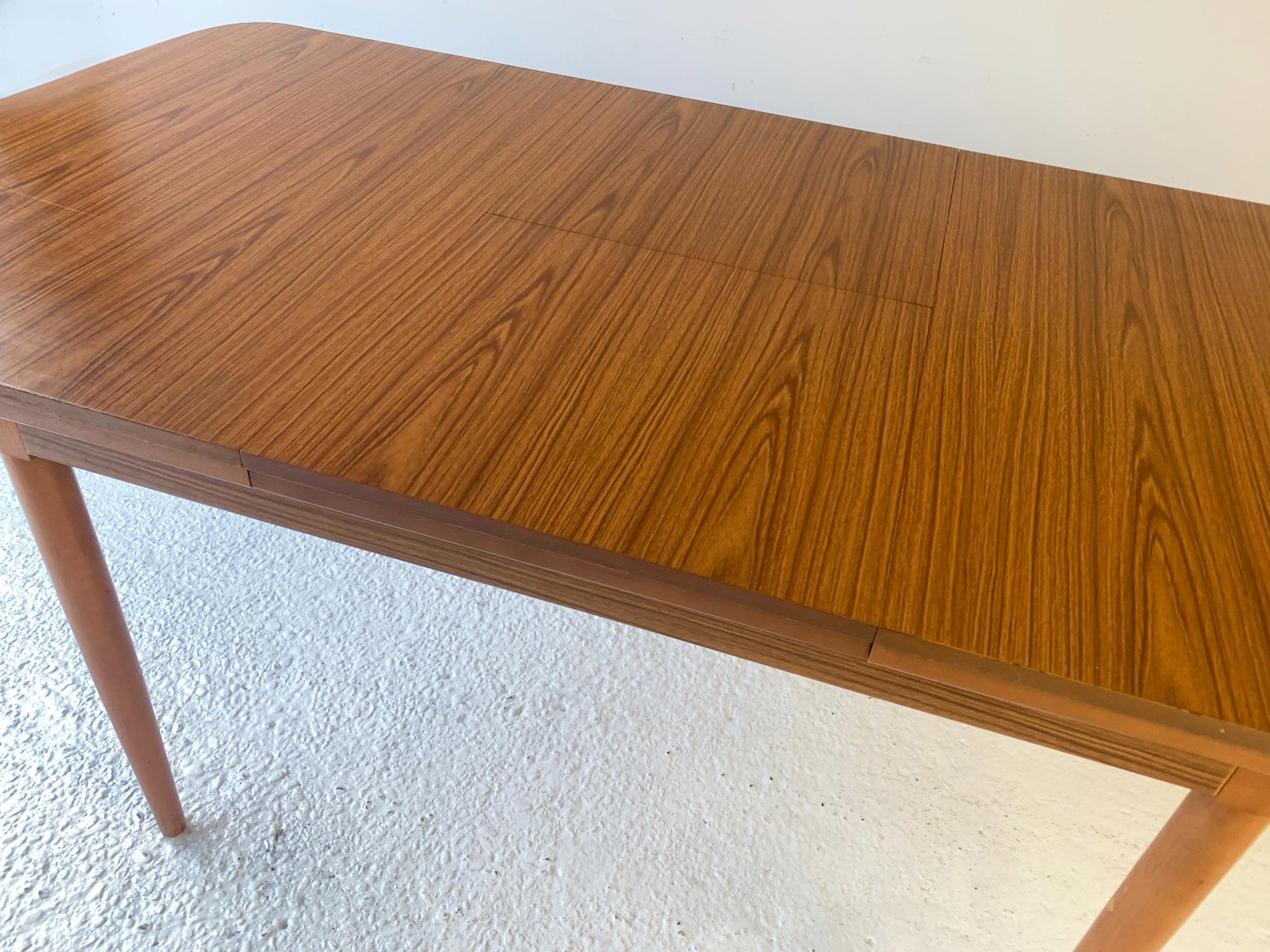 British 1970’s mid century extending dining table by Schreiber Furniture For Sale