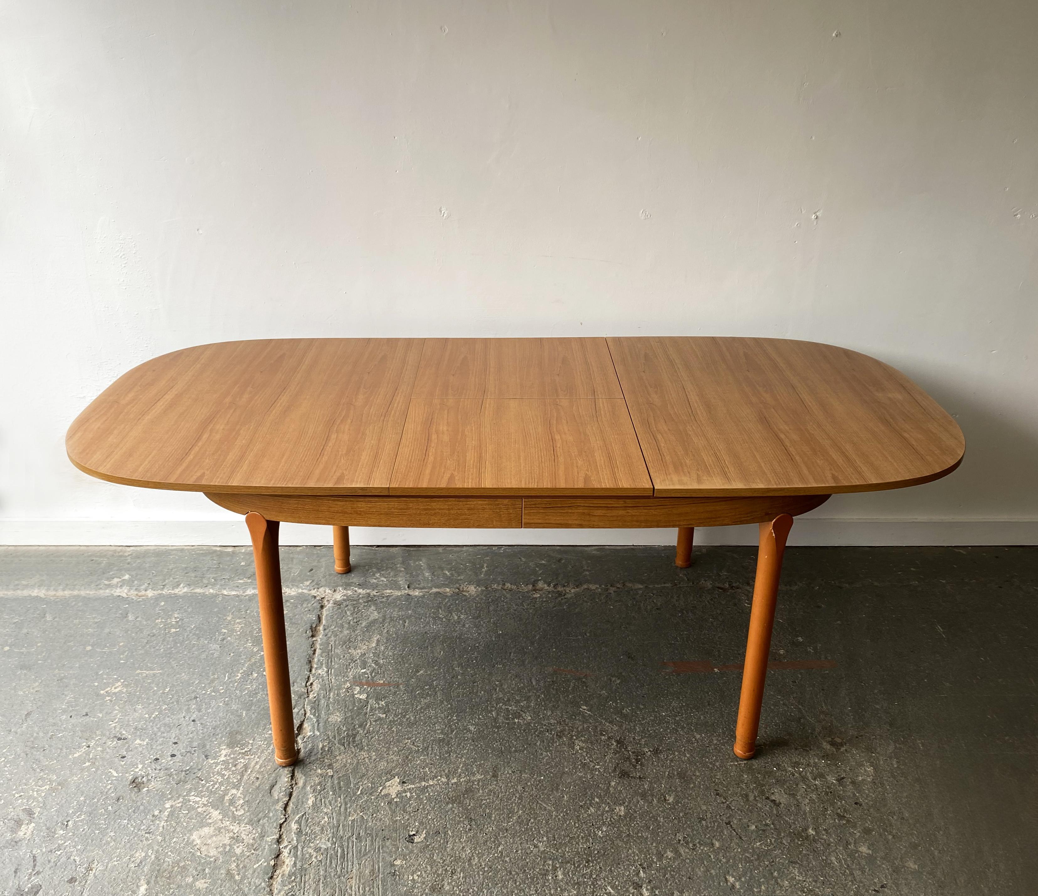 A set of matching Schrieber dining chairs is also available

Founded in 1957 by Chaim Schreiber, Schreiber furniture is an interesting British success story. 
 The Company was one of the biggest names in furniture in the 70s, rivalling G Plan and