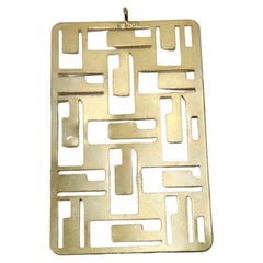 1970s Mid Century Gold Plated Pendent