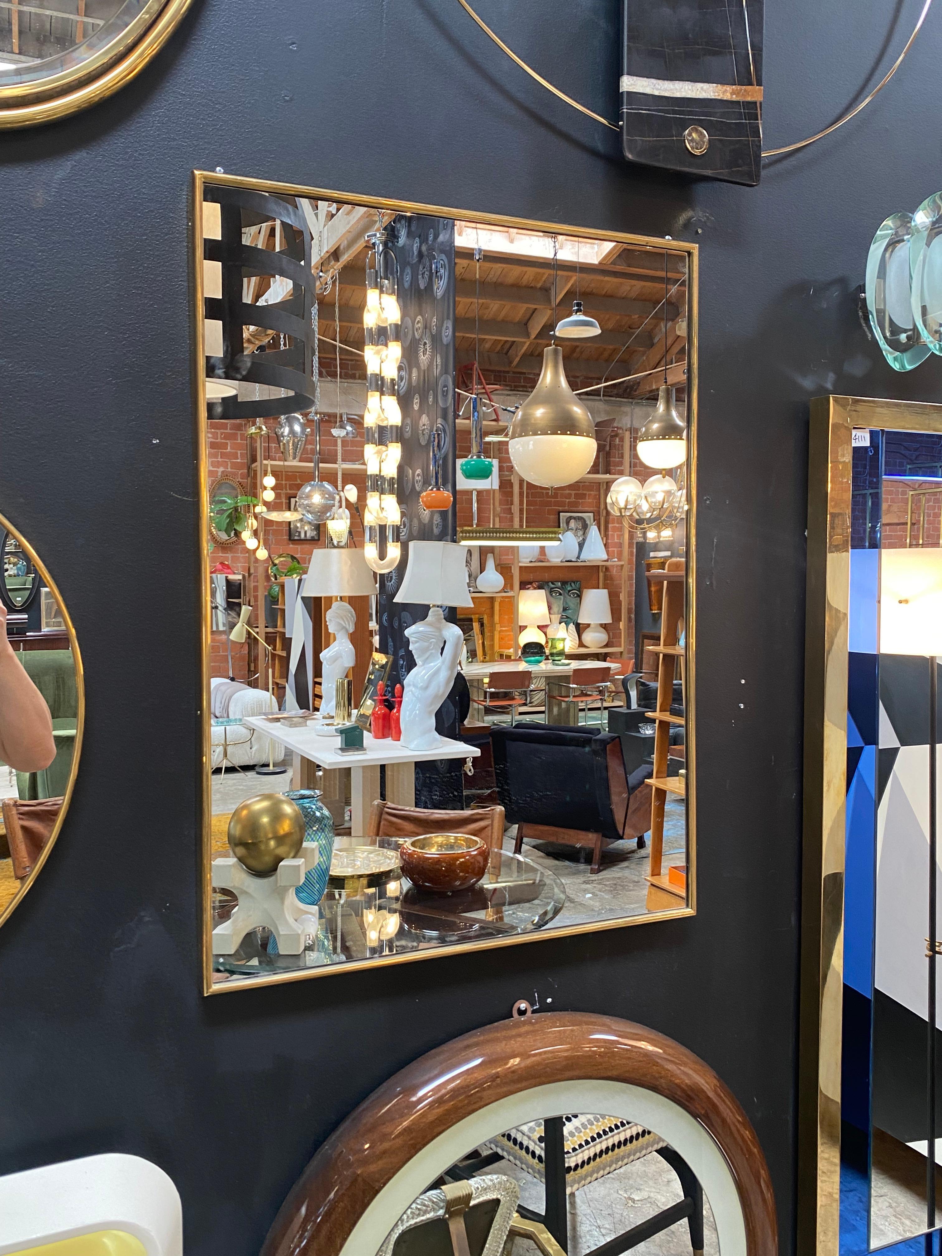 Mid-Century Modern 1970s Mid century Italian Wall Mirror For Sale