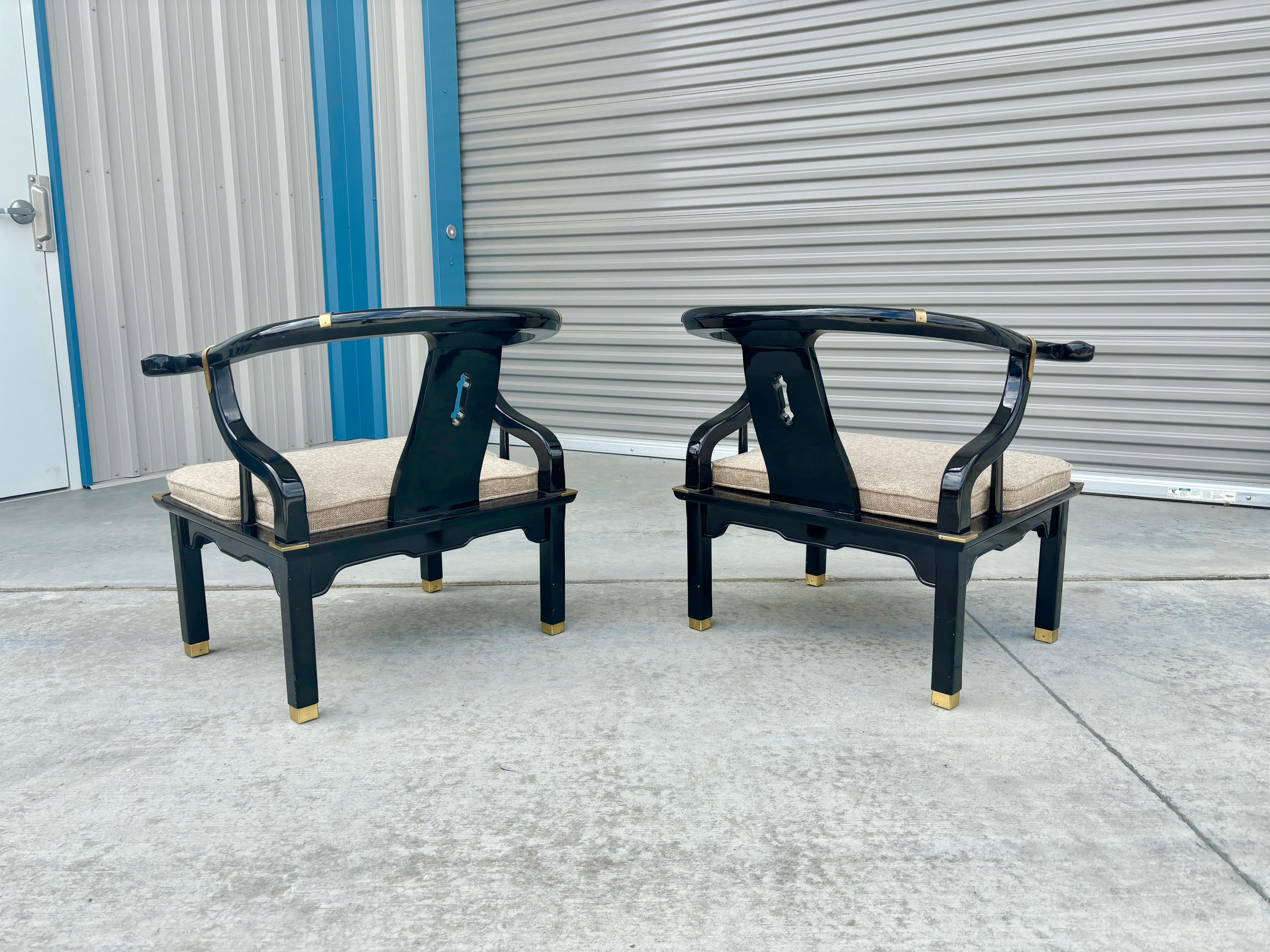 1970er Mid Century Lounge Stühle nach James Mont - 2er Set (Ende des 20. Jahrhunderts) im Angebot