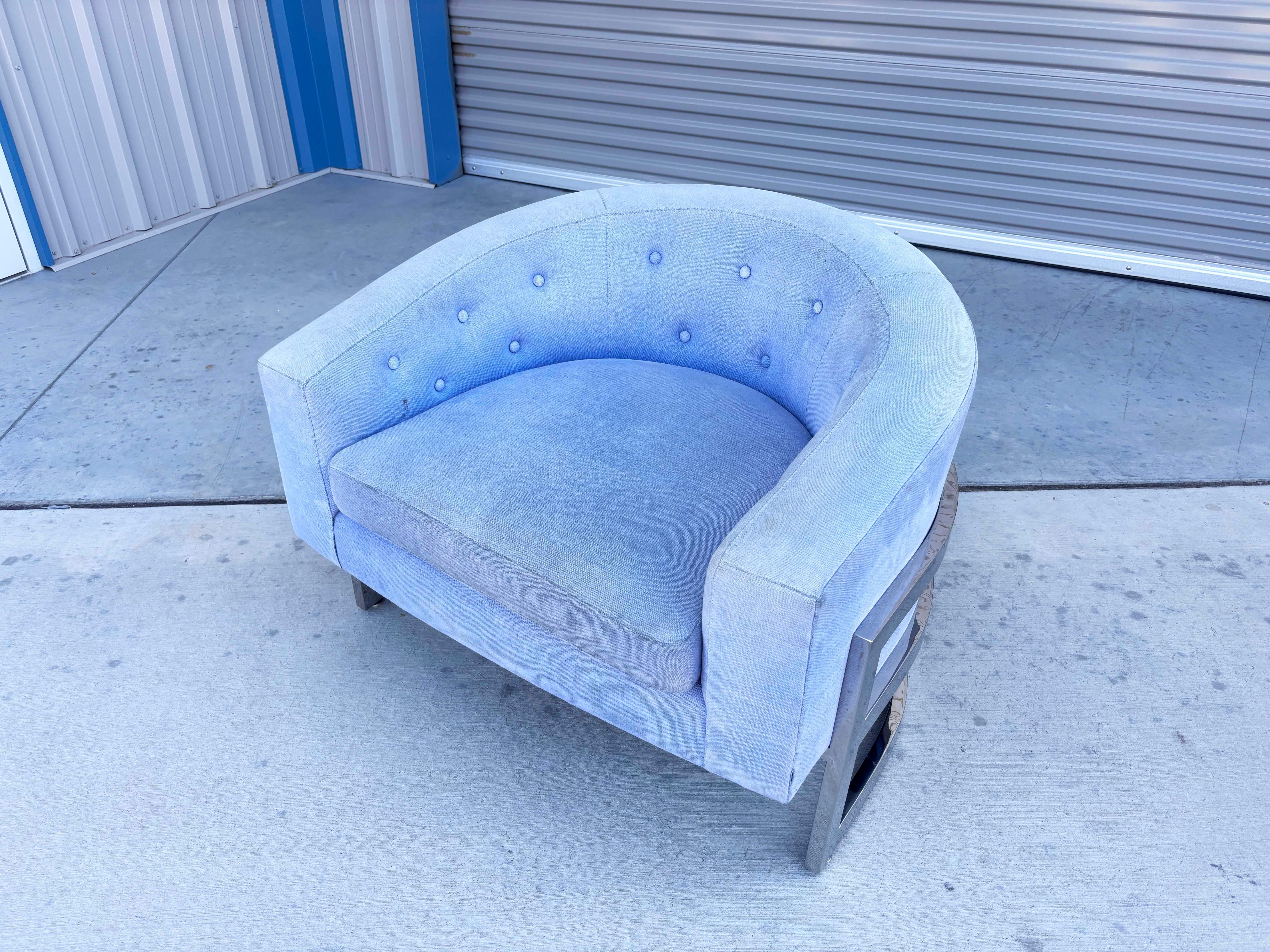 Sedie da salotto del metà secolo scorso in stile Milo Baughman - una coppia in vendita 2