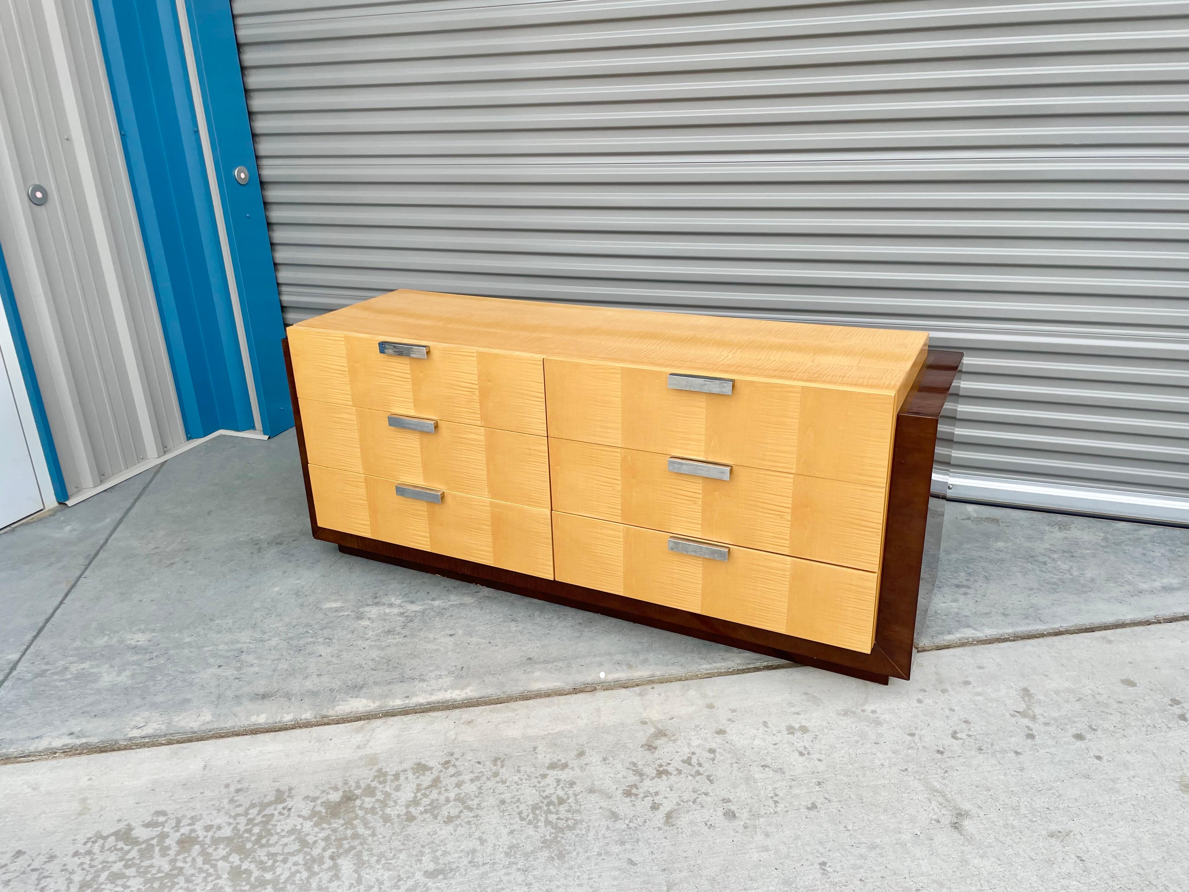 1970s Mid Century Maple & Walnut Dresser For Sale 2