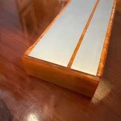 1970s Mid-Century Modern Aluminum, Faux Tortoiseshell Lucite Italian Jewelry Box