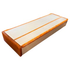 1970s Mid-Century Modern Aluminum, Faux Tortoiseshell Lucite Italian Jewelry Box