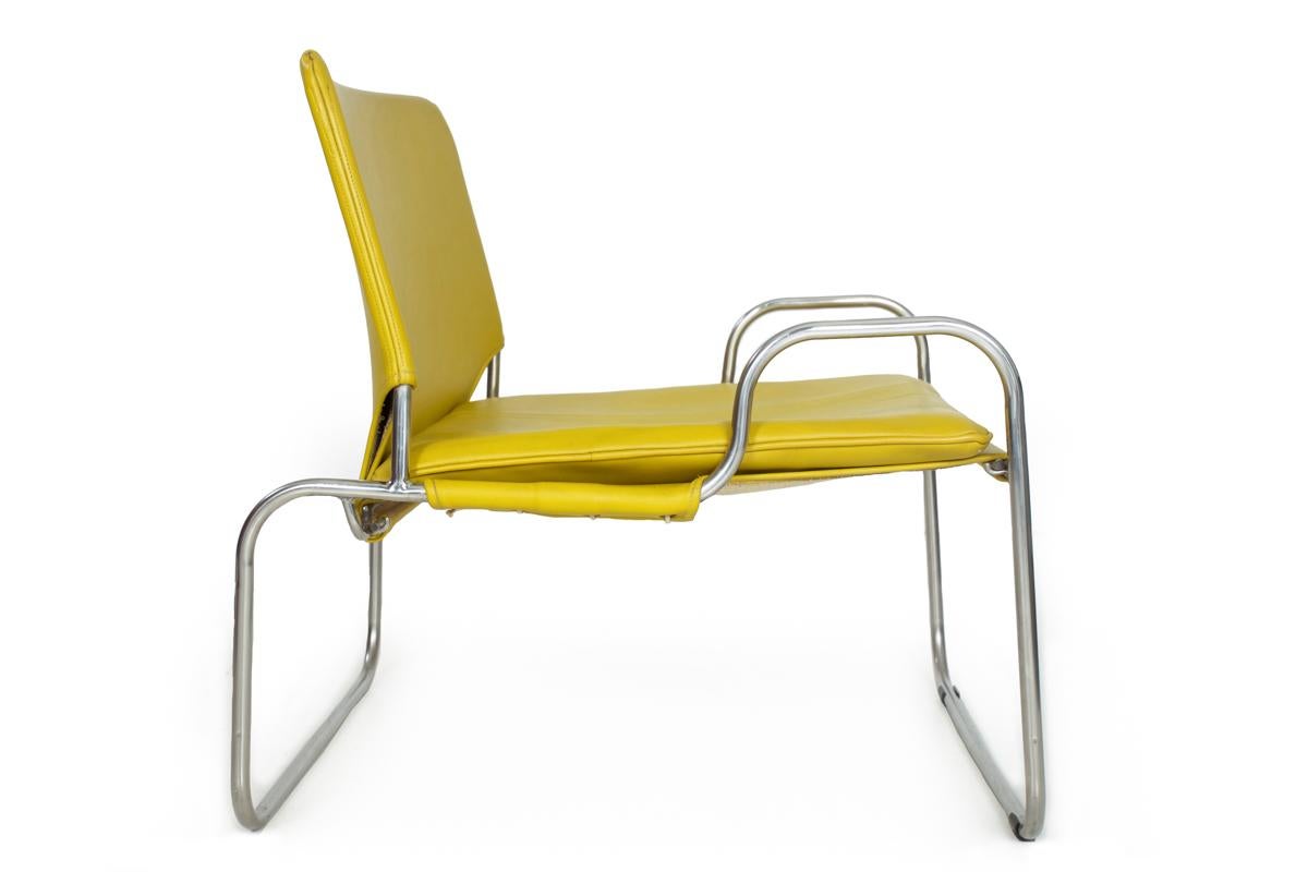 1970s Mid-Century Modern Bauhaus Tubular Chrome Steel Lounge Chairs, a Pair 9