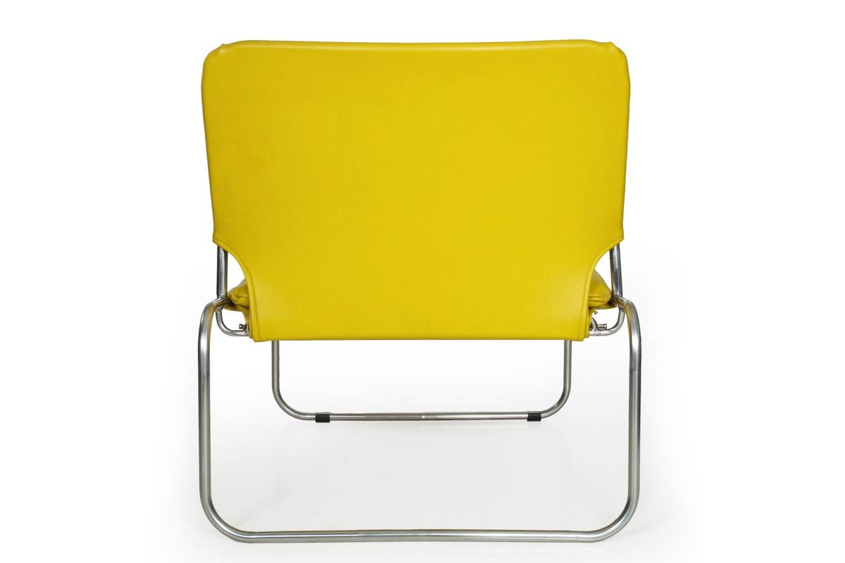 1970s Mid-Century Modern Bauhaus Tubular Chrome Steel Lounge Chairs, a Pair 10