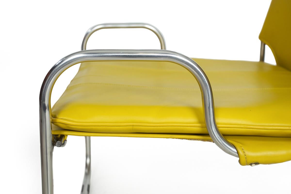 1970s Mid-Century Modern Bauhaus Tubular Chrome Steel Lounge Chairs, a Pair 13