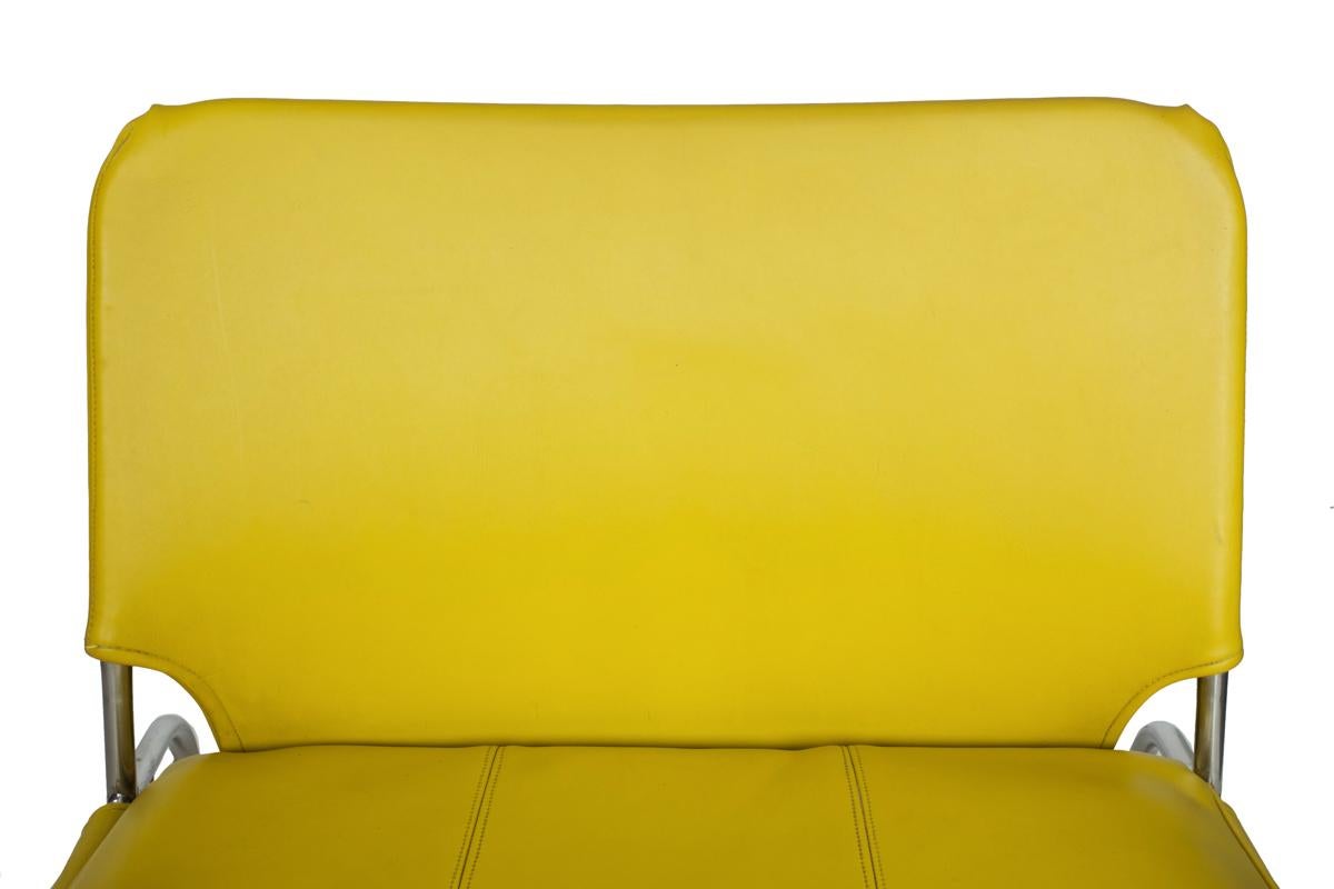 1970s Mid-Century Modern Bauhaus Tubular Chrome Steel Lounge Chairs, a Pair 1