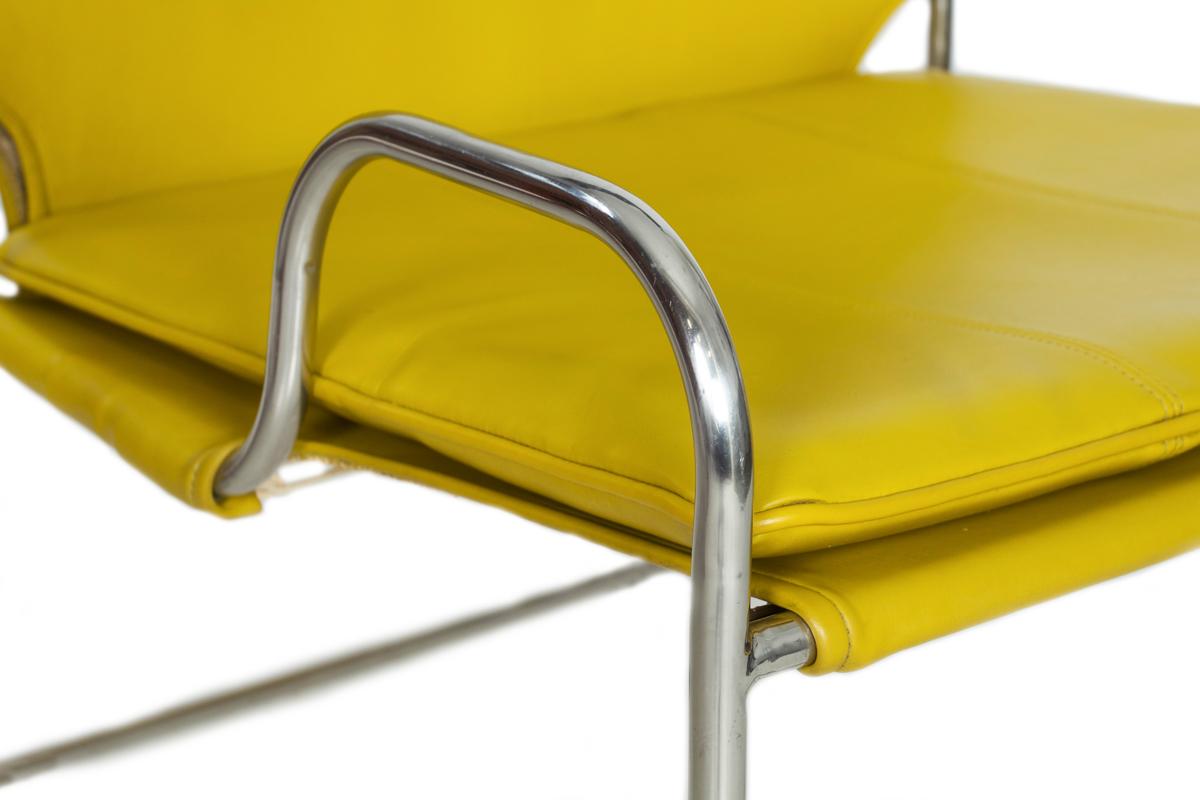 1970s Mid-Century Modern Bauhaus Tubular Chrome Steel Lounge Chairs, a Pair 3