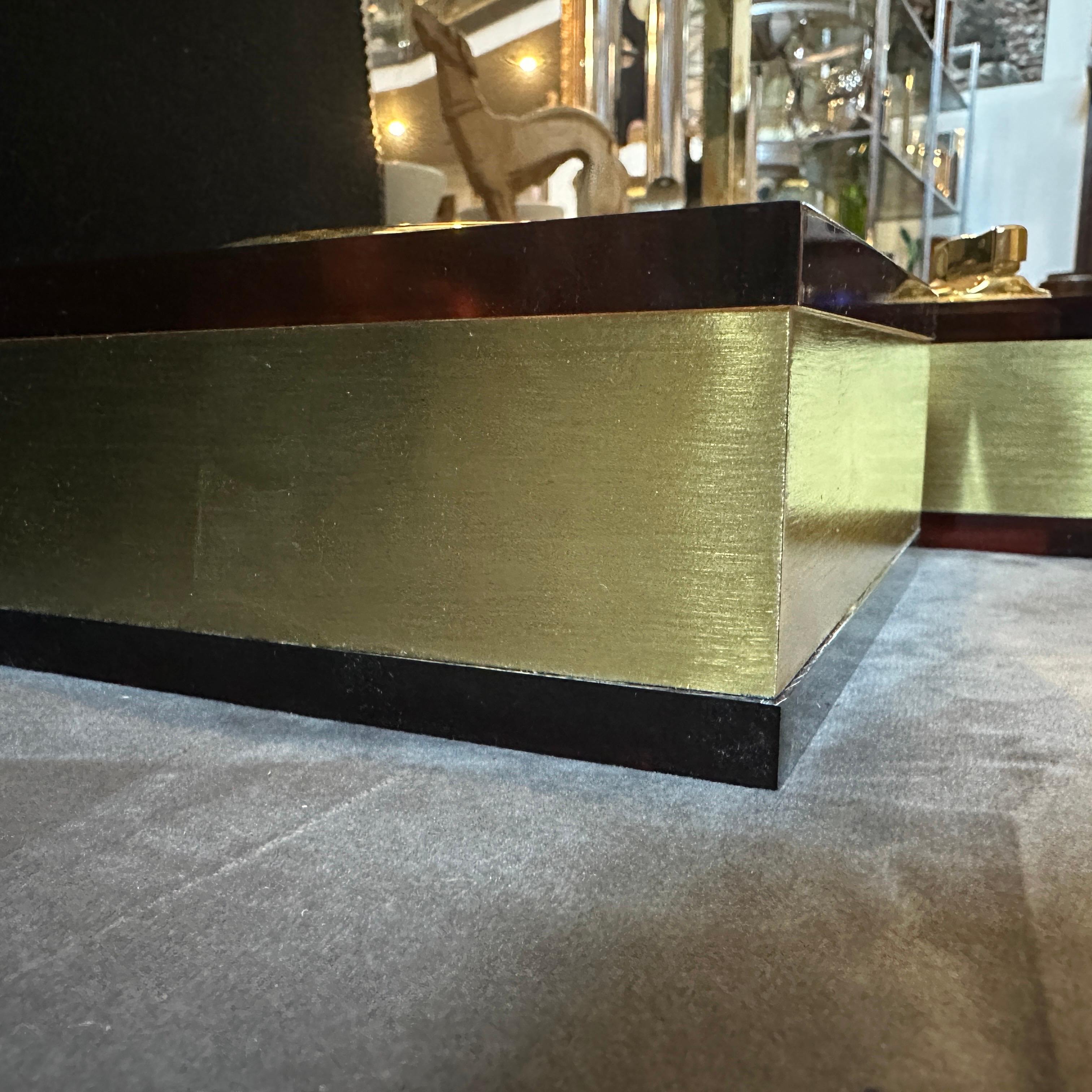1970s Mid-Century Modern Brass and Fake Tortoiseshell Lucite Italian Smoking Set For Sale 10