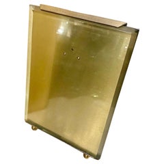 Vintage 1970s Mid-Century Modern Brass and Glass Italian Picture Frame by Tommaso Barbi