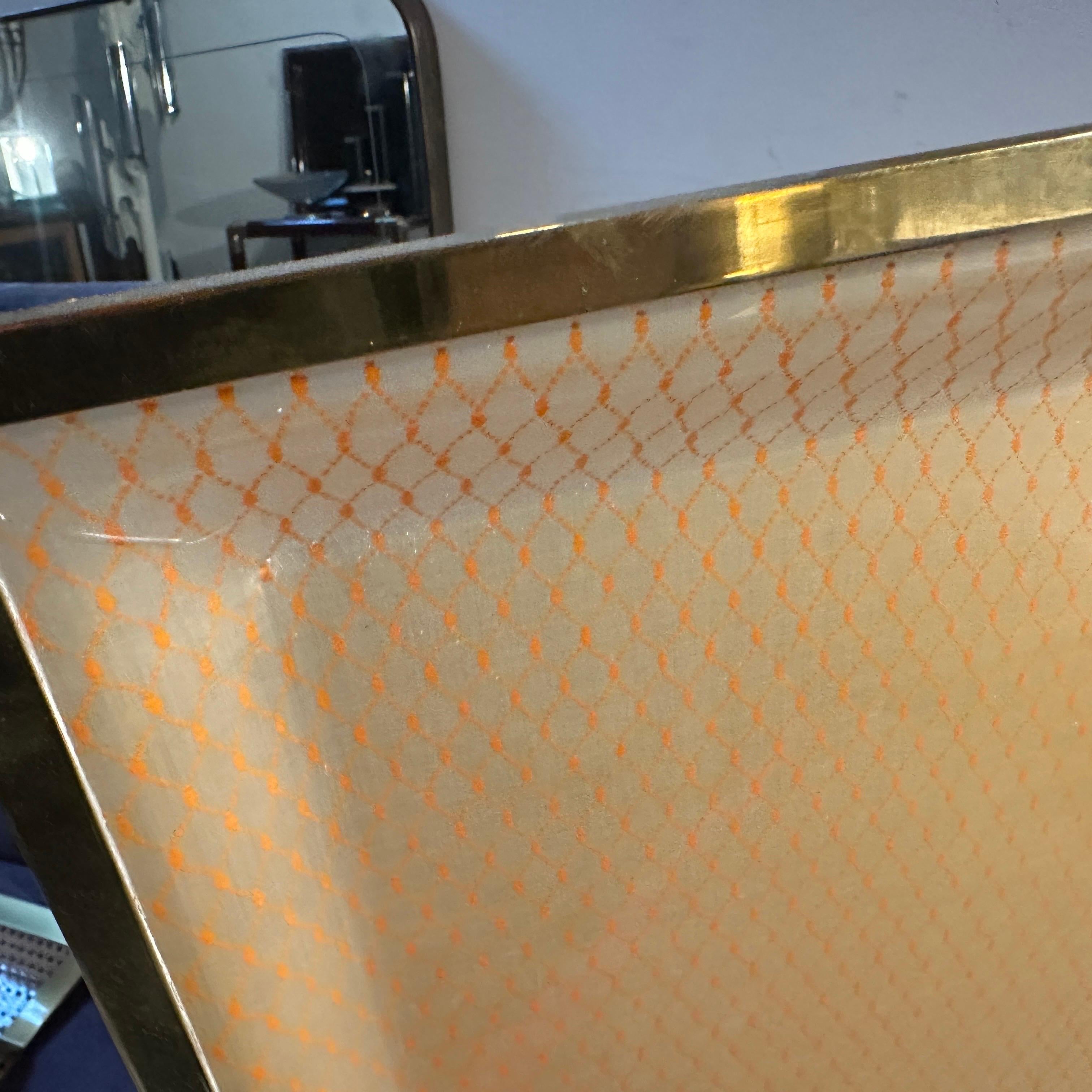 1970er Jahre Mitte des Jahrhunderts Modernes Tablett aus Messing und Plexiglas von Liar of A. Cavalli im Angebot 4