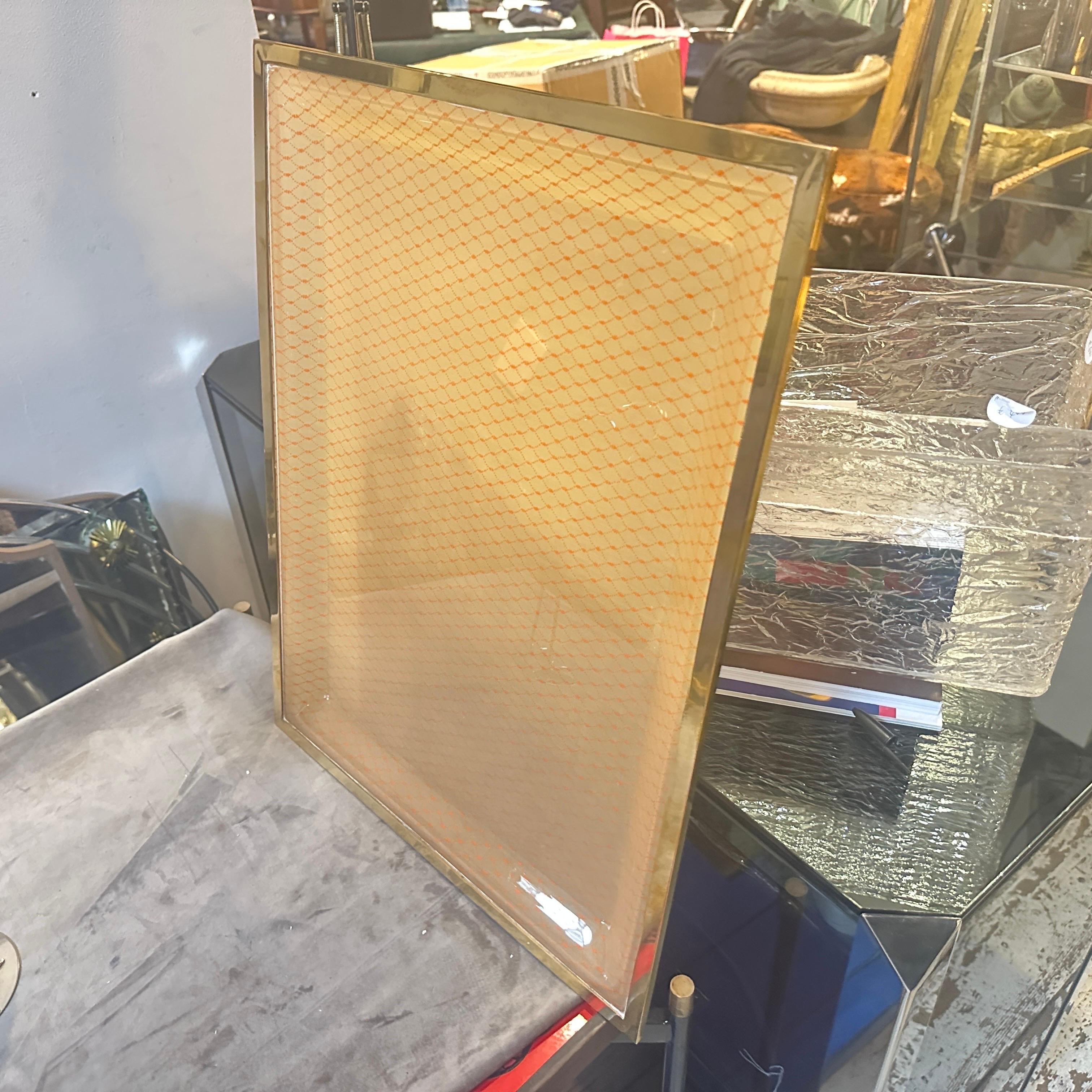 1970er Jahre Mitte des Jahrhunderts Modernes Tablett aus Messing und Plexiglas von Liar of A. Cavalli im Angebot 6