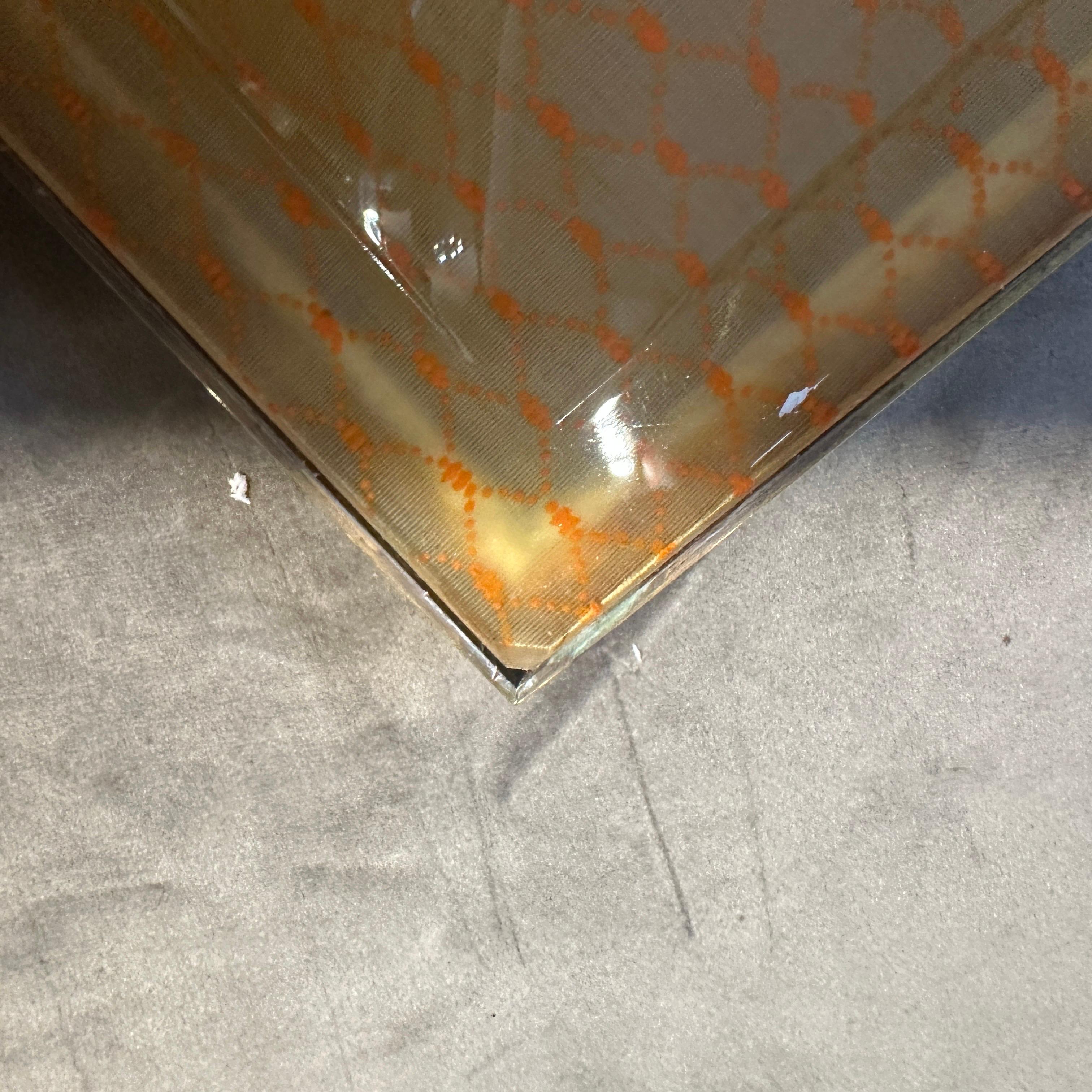 1970er Jahre Mitte des Jahrhunderts Modernes Tablett aus Messing und Plexiglas von Liar of A. Cavalli im Angebot 2