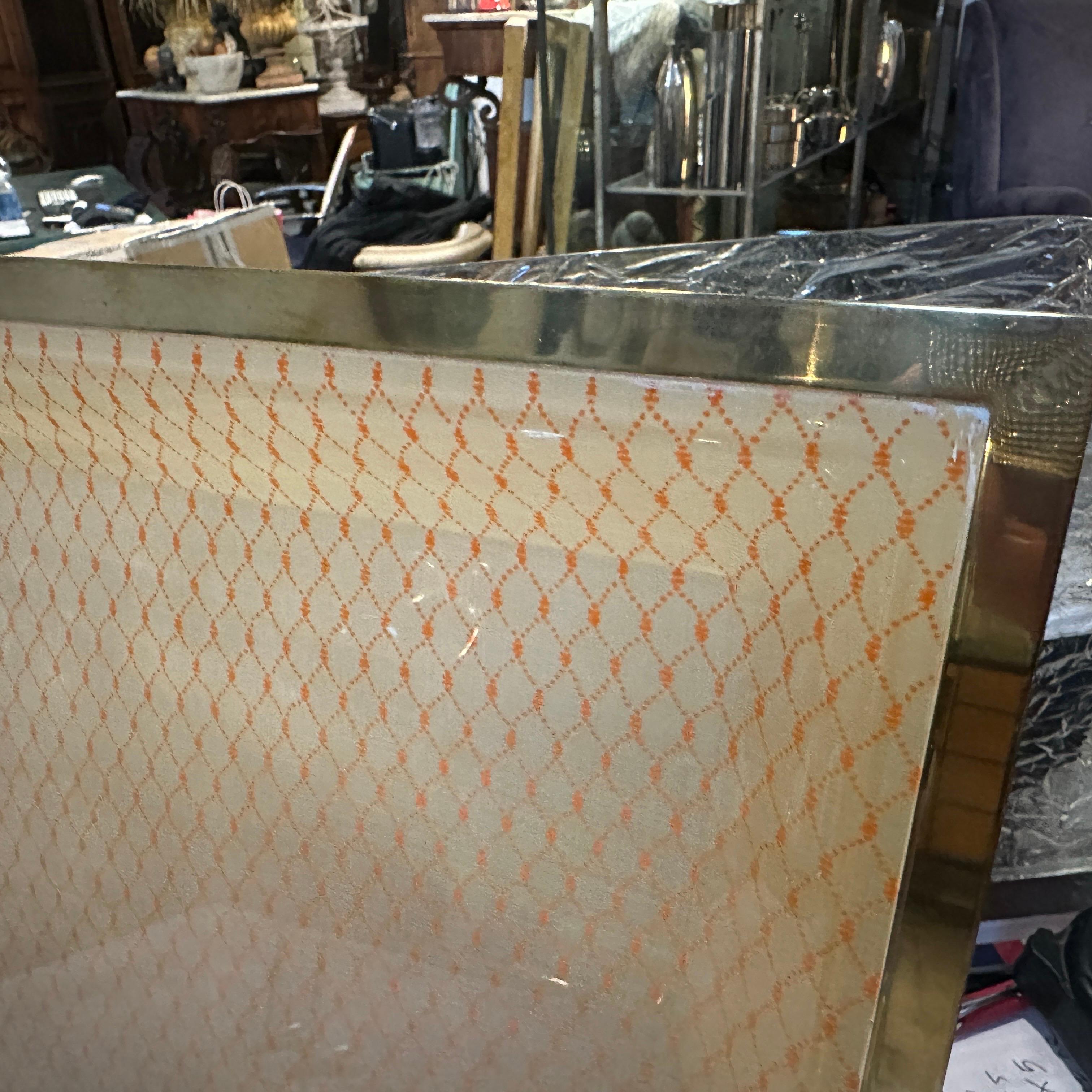 1970er Jahre Mitte des Jahrhunderts Modernes Tablett aus Messing und Plexiglas von Liar of A. Cavalli im Angebot 3