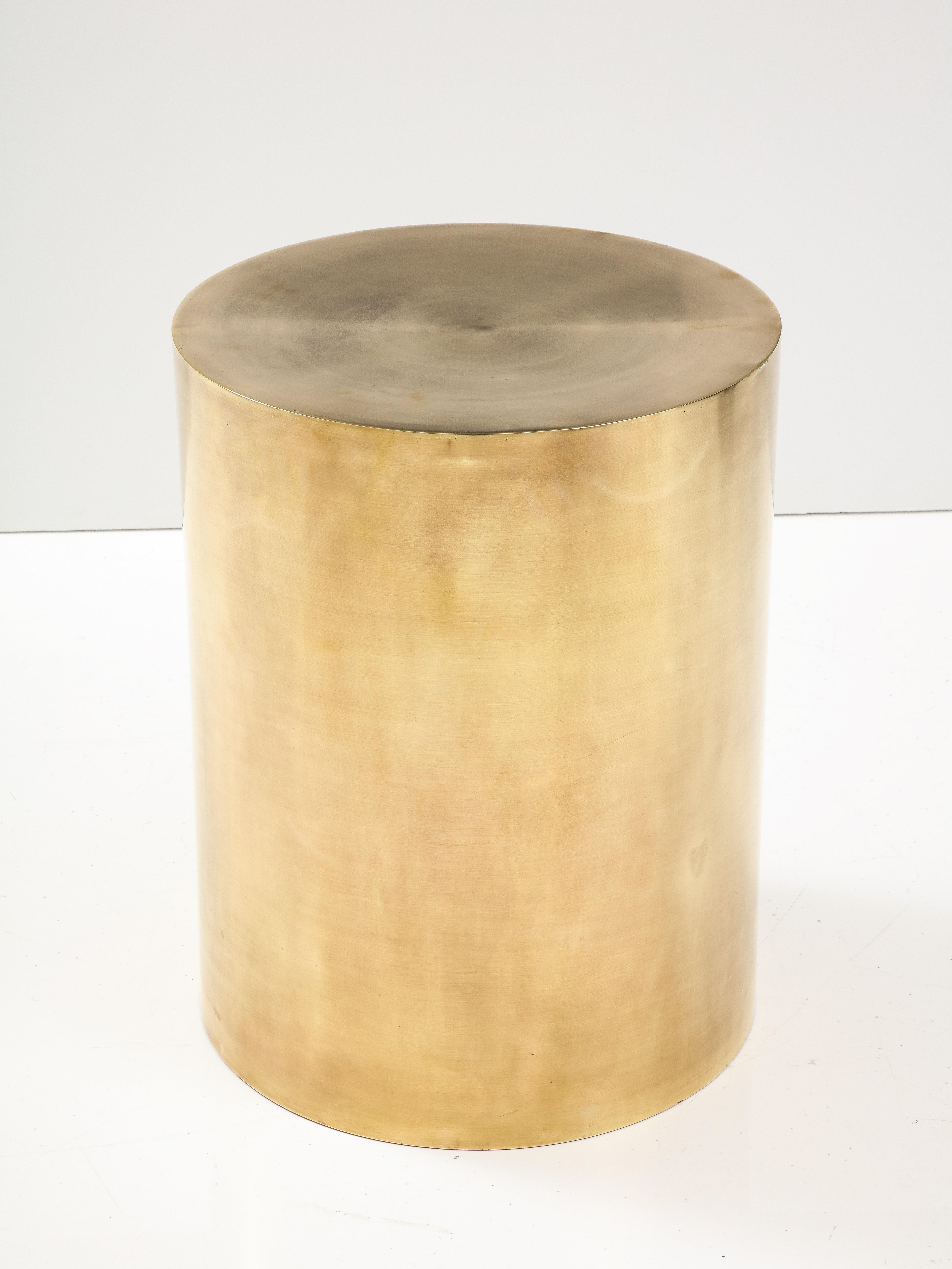 Table de salle à manger à tambour en laiton moderne mi-siècle des années 1970 attribuée à Brueton en vente 3