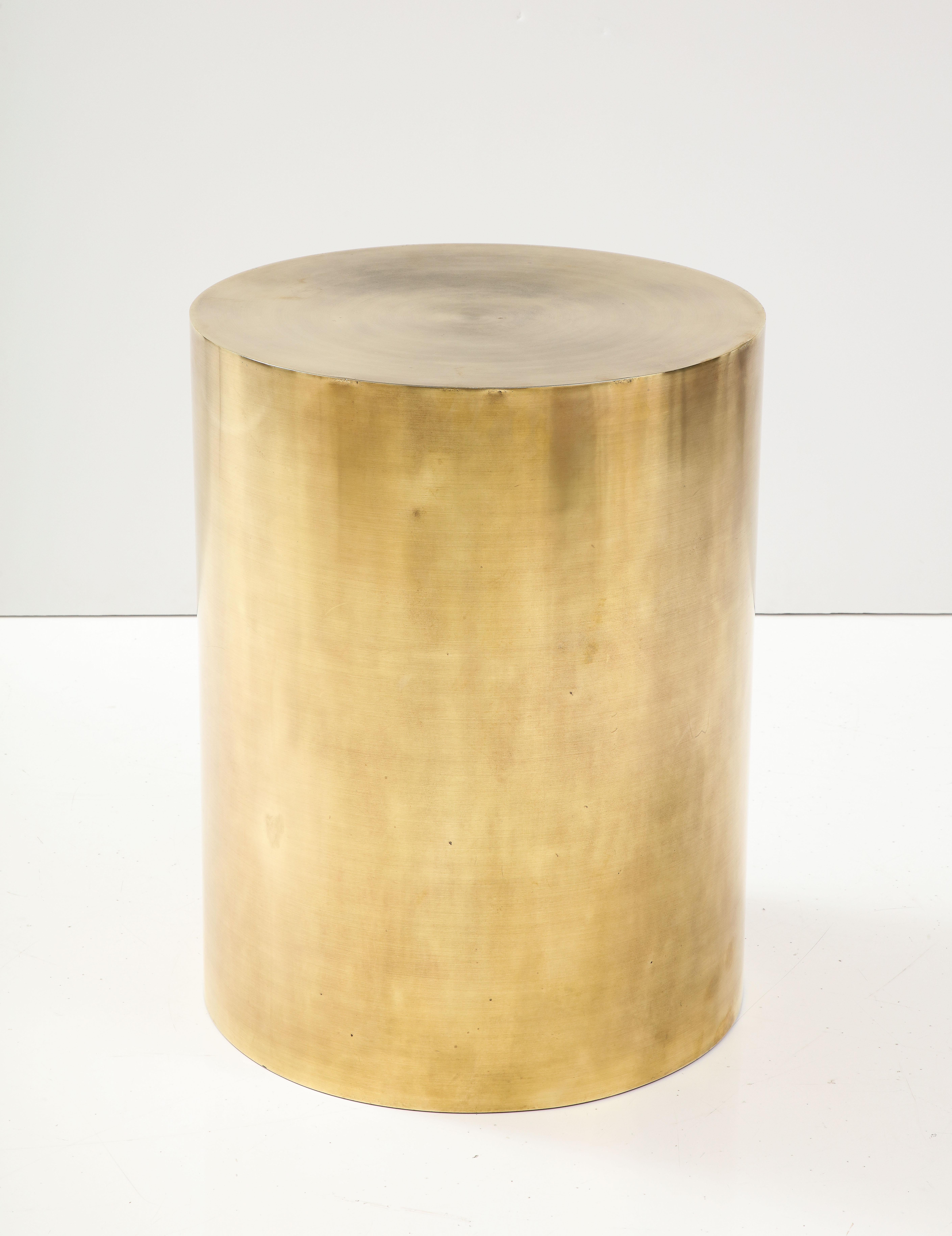 1970's Mid-Century Modern Brass Drum Dining Table Attributed To Brueton For Sale 3