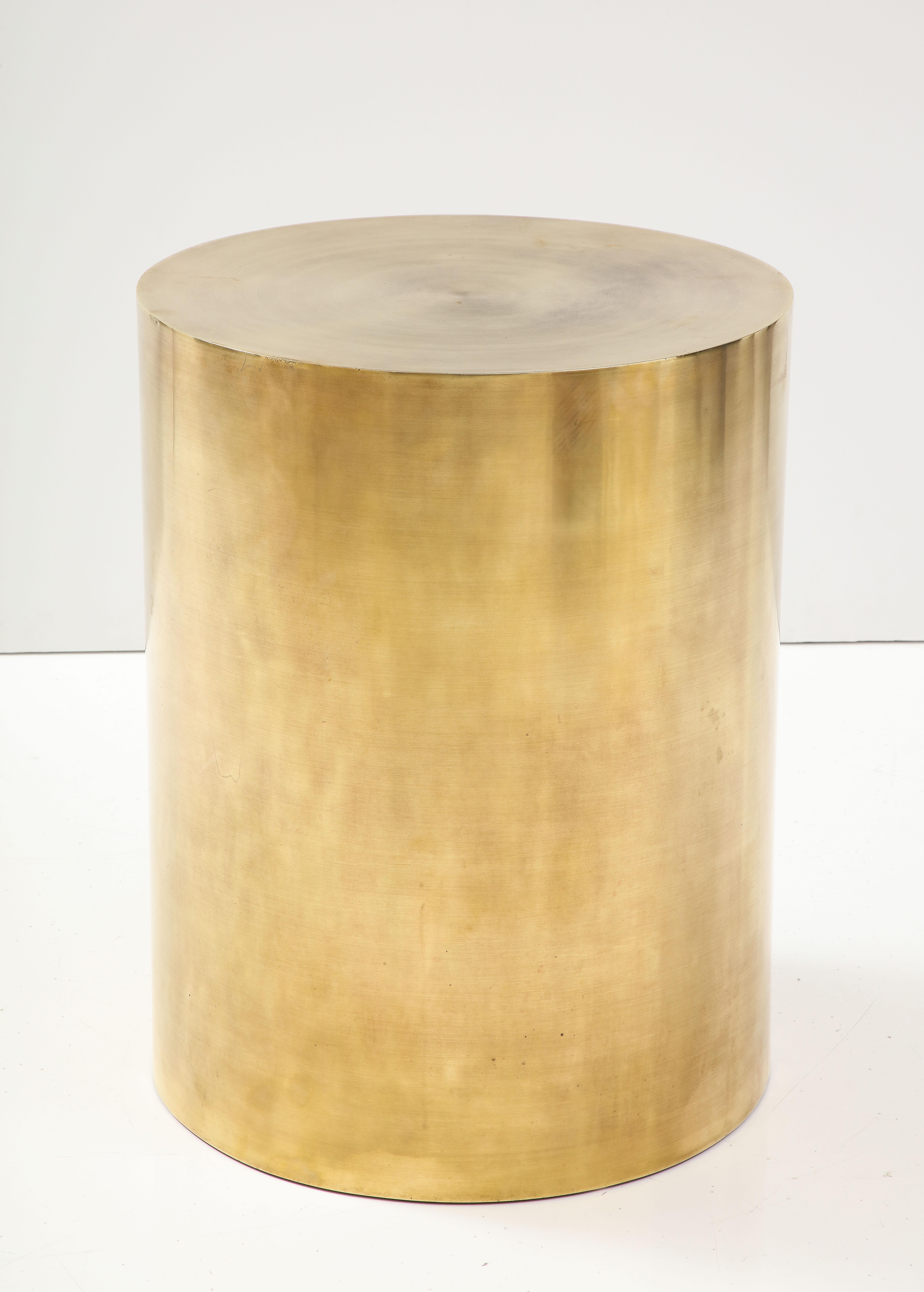 Table de salle à manger à tambour en laiton moderne mi-siècle des années 1970 attribuée à Brueton en vente 6