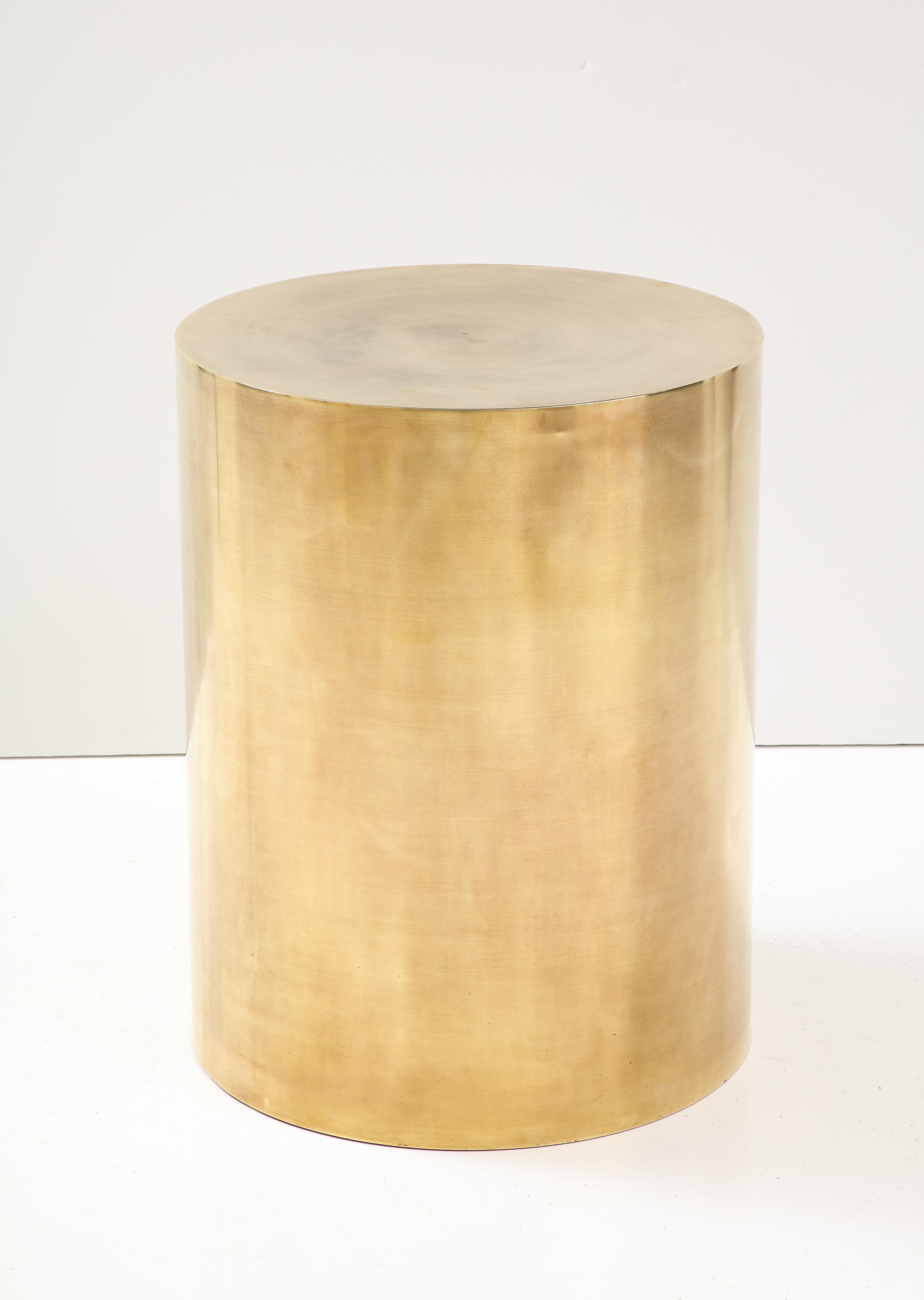 Table de salle à manger à tambour en laiton moderne mi-siècle des années 1970 attribuée à Brueton en vente 9