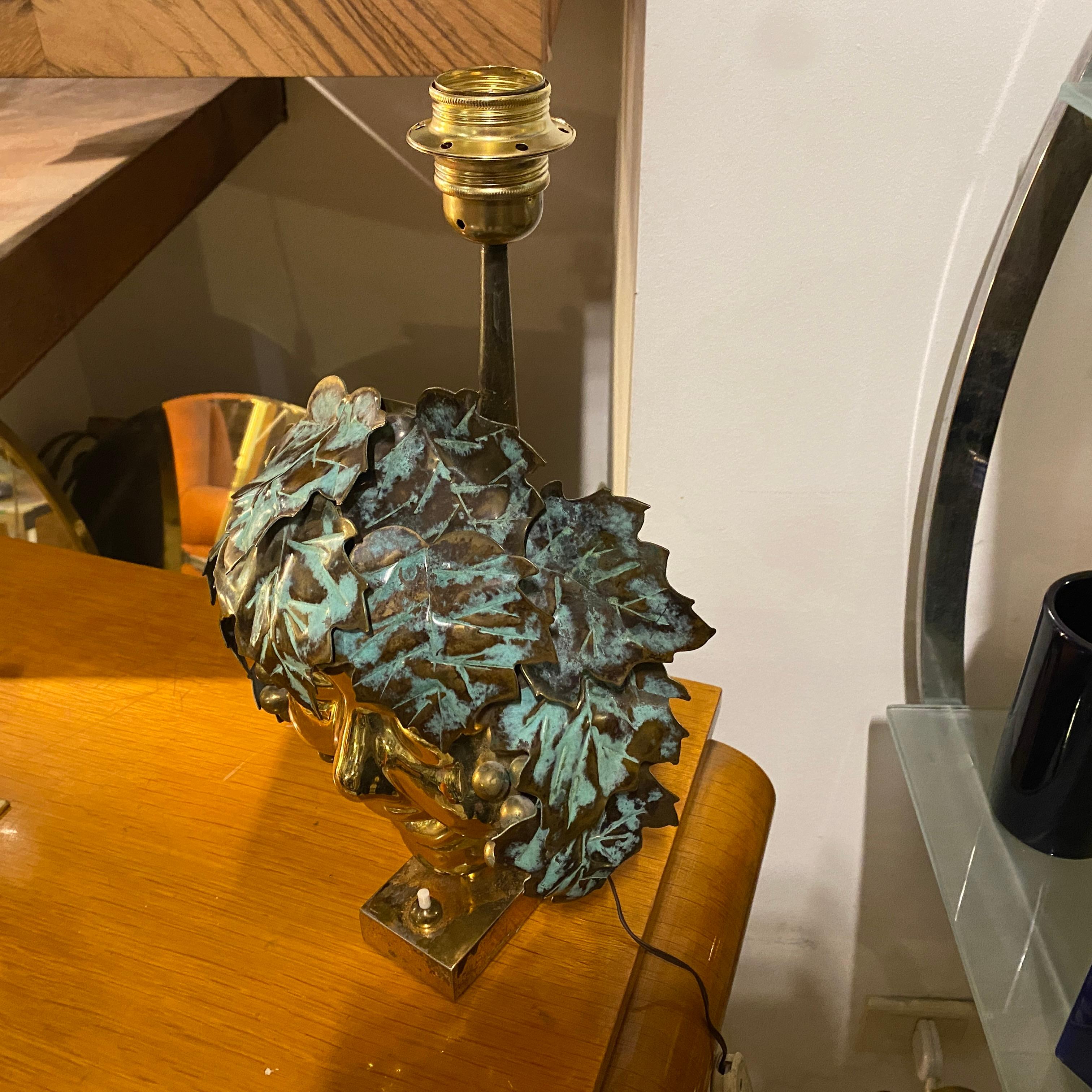 1970s, Mid-Century Modern Brass Italian Bacchus Table Lamp For Sale 10
