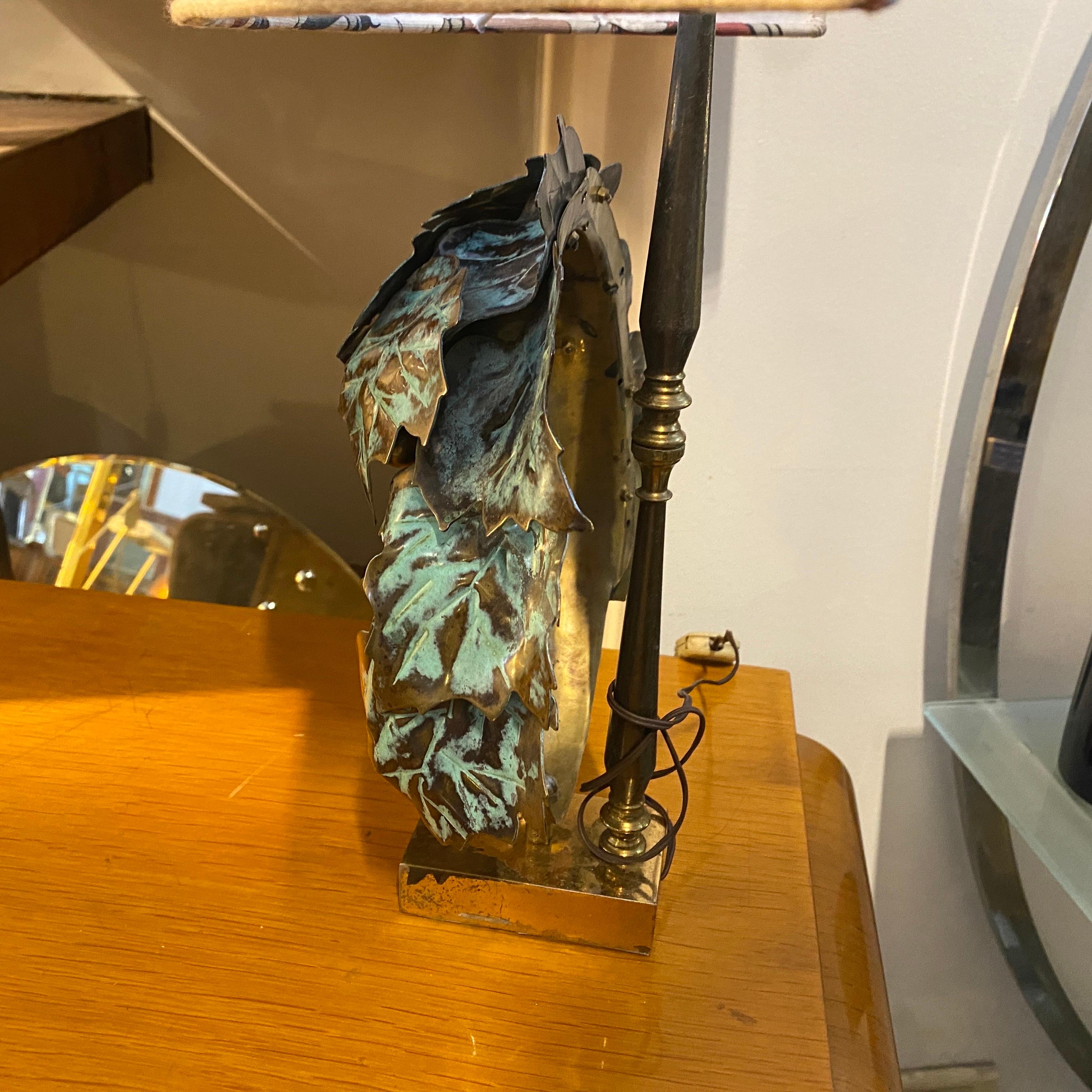 1970s, Mid-Century Modern Brass Italian Bacchus Table Lamp For Sale 6