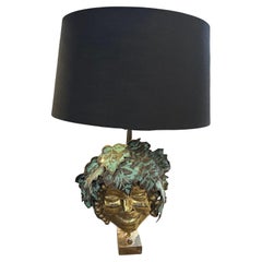 1970s, Mid-Century Modern Brass Italian Bacchus Table Lamp