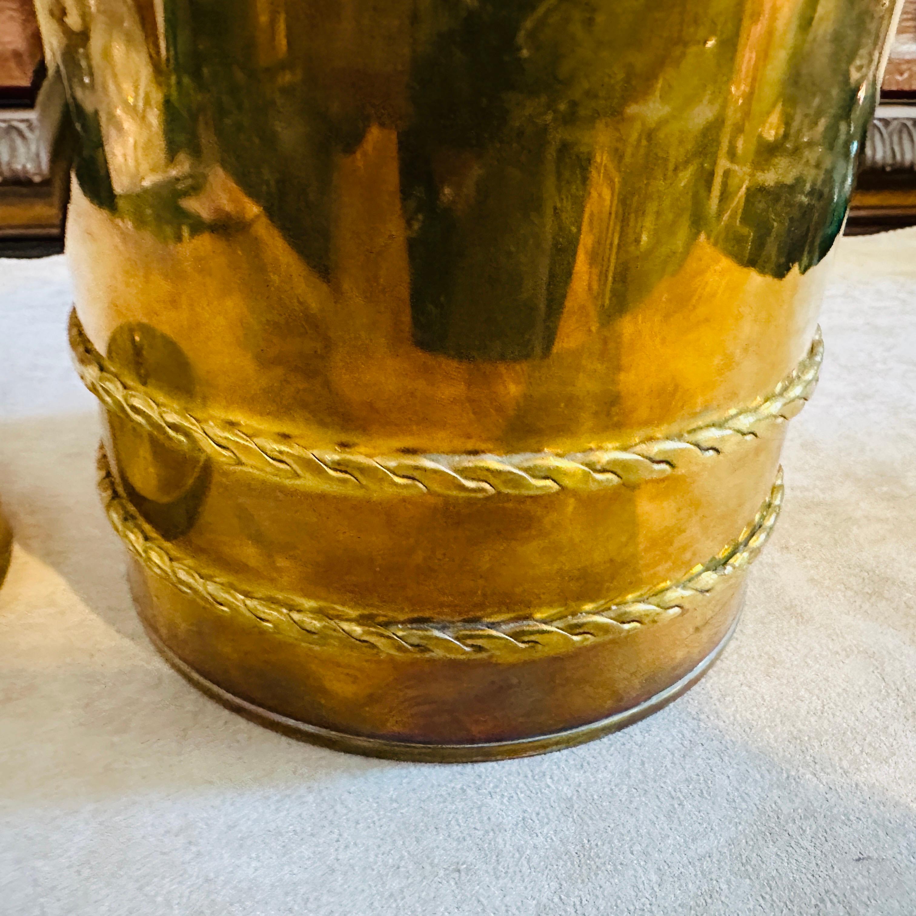1970s Mid-Century Modern Brass Italian Ice Bucket For Sale 4