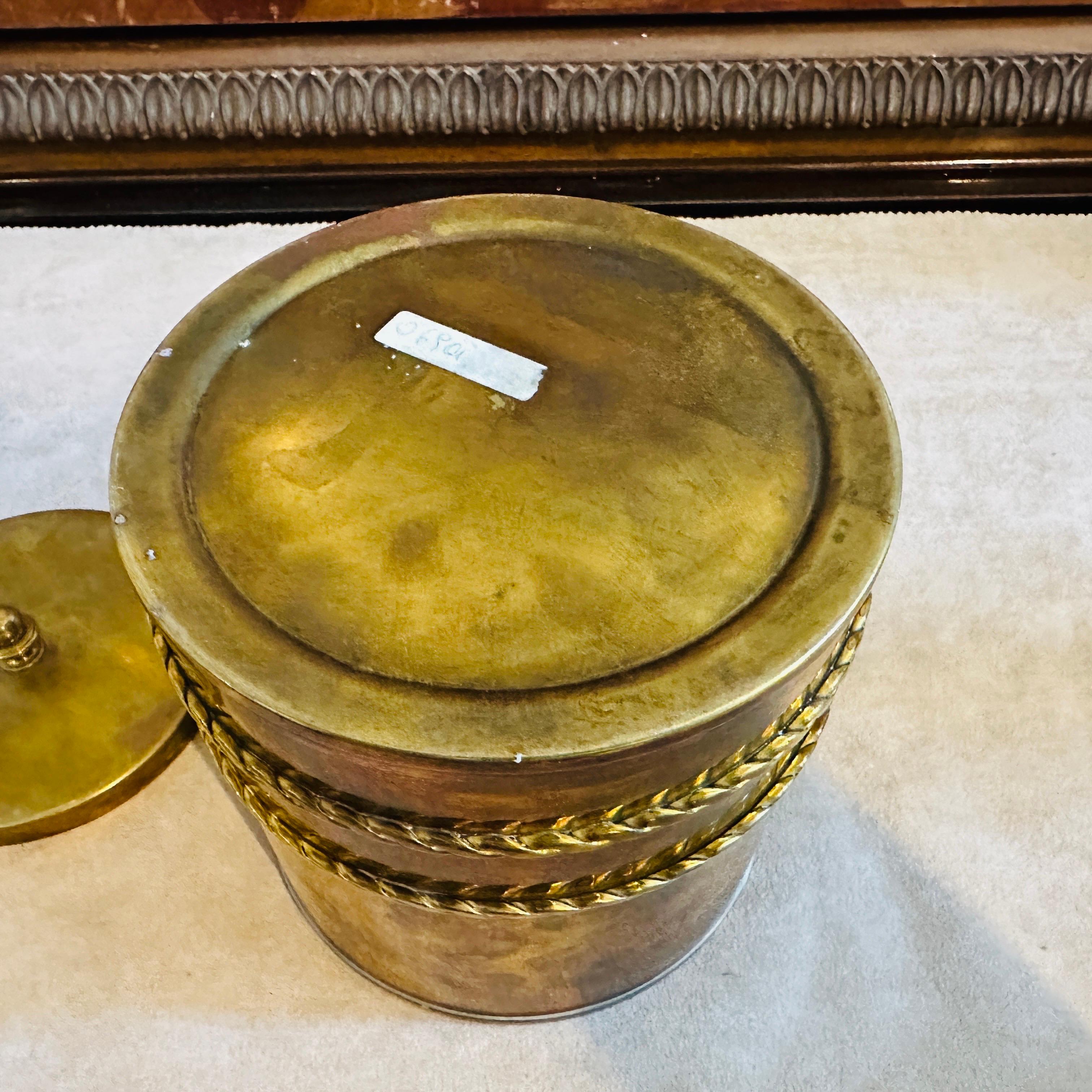 1970s Mid-Century Modern Brass Italian Ice Bucket For Sale 5